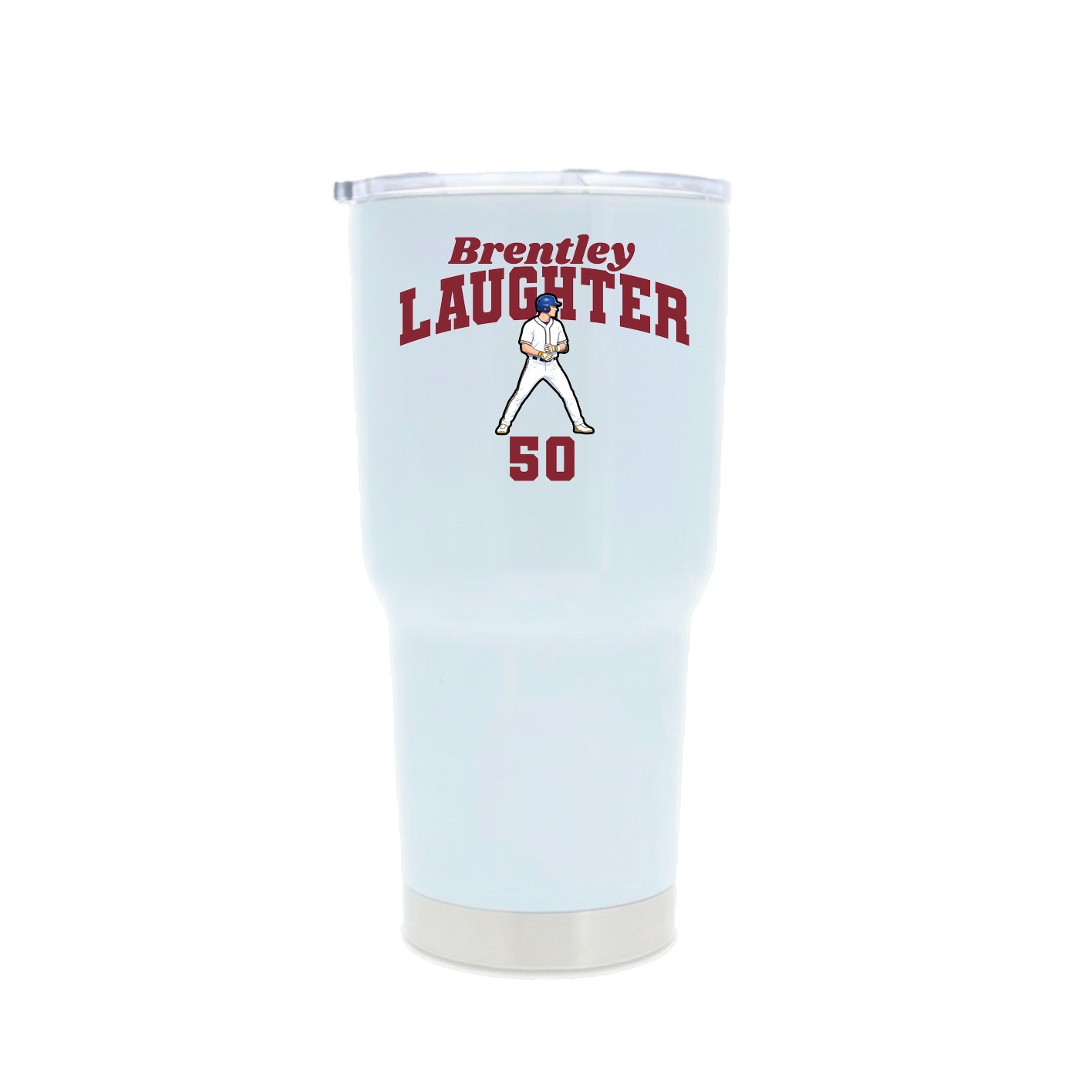 30oz Stainless Steel Tumbler — Signature Arch in White