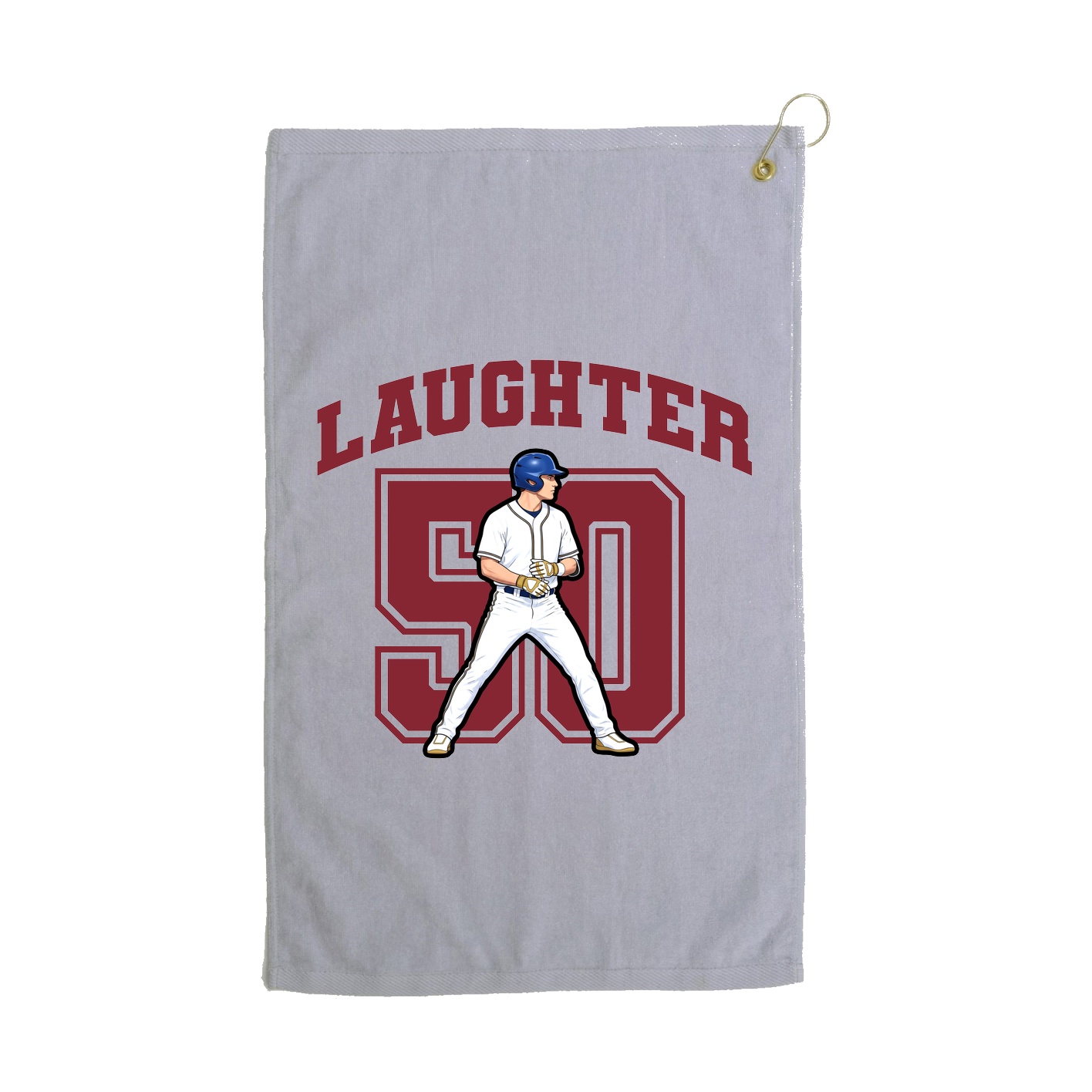 Golf Towel — Number in Grey