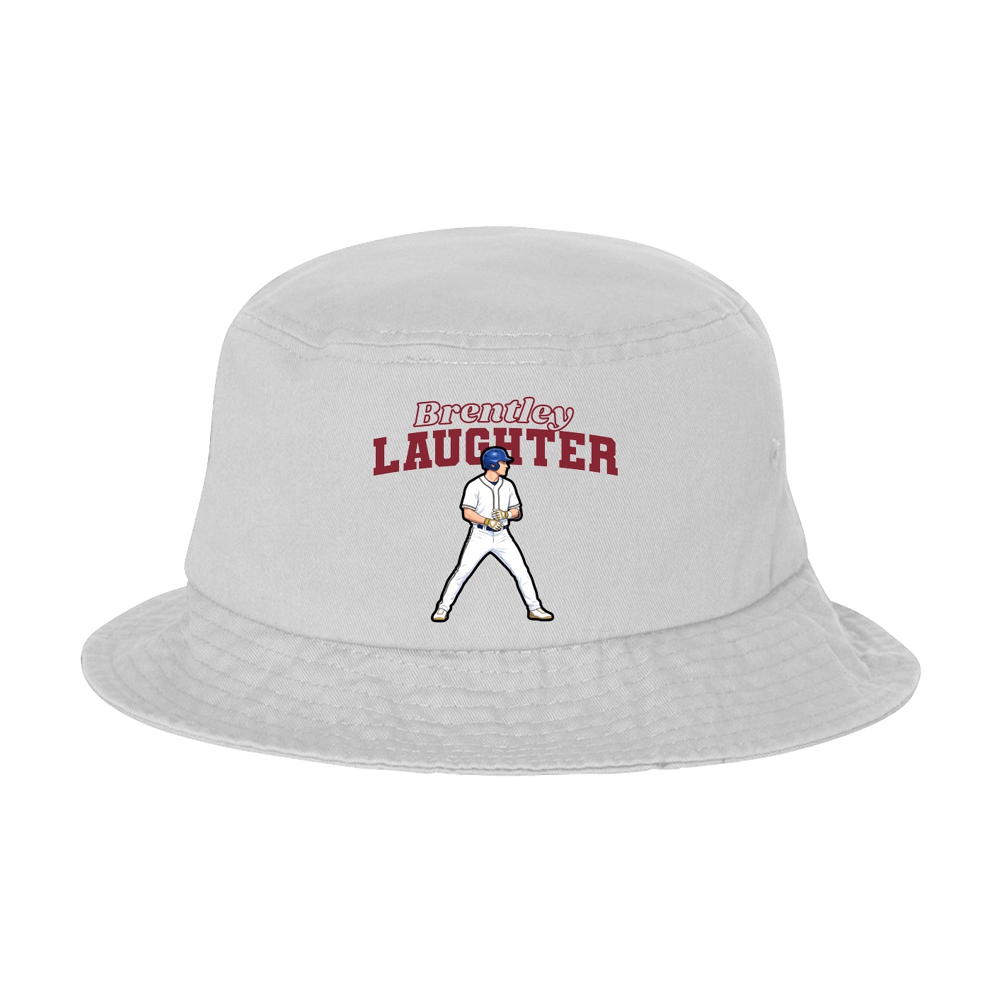 Bucket Cap — Name Arch in White