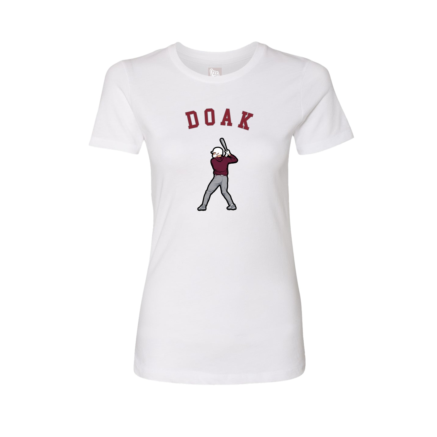 Fitted Women's Tee — Shirsey Arch in White