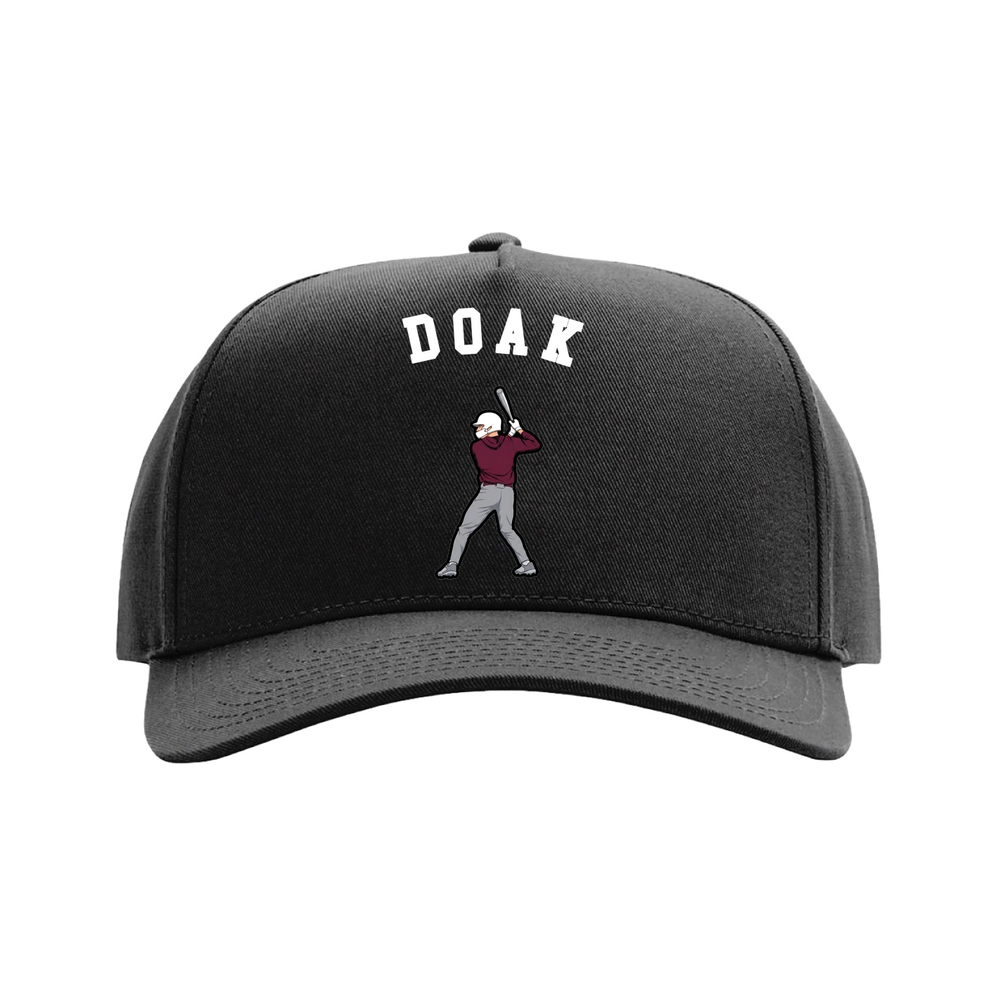 Full Fabric Five-Panel Champ Cap — Shirsey Arch in Black
