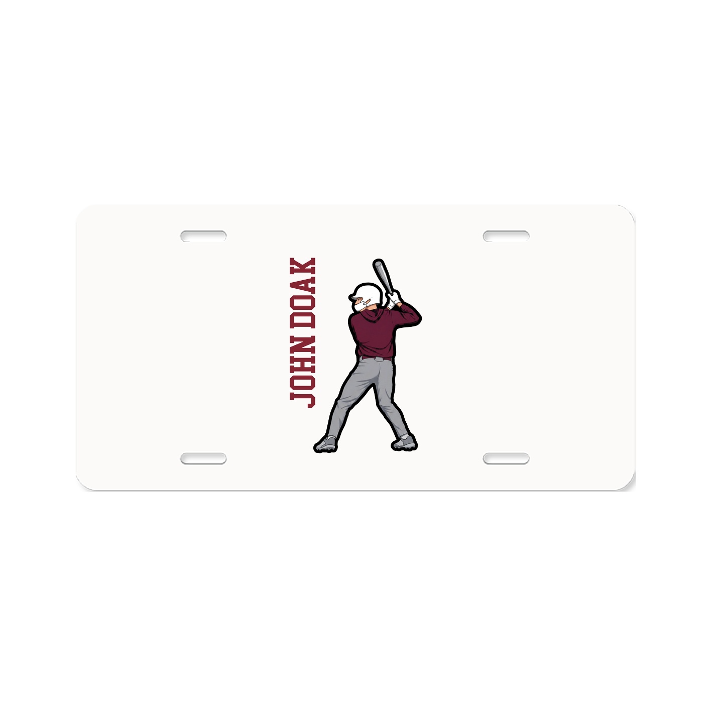 License Plate — Name Vertical in Classic