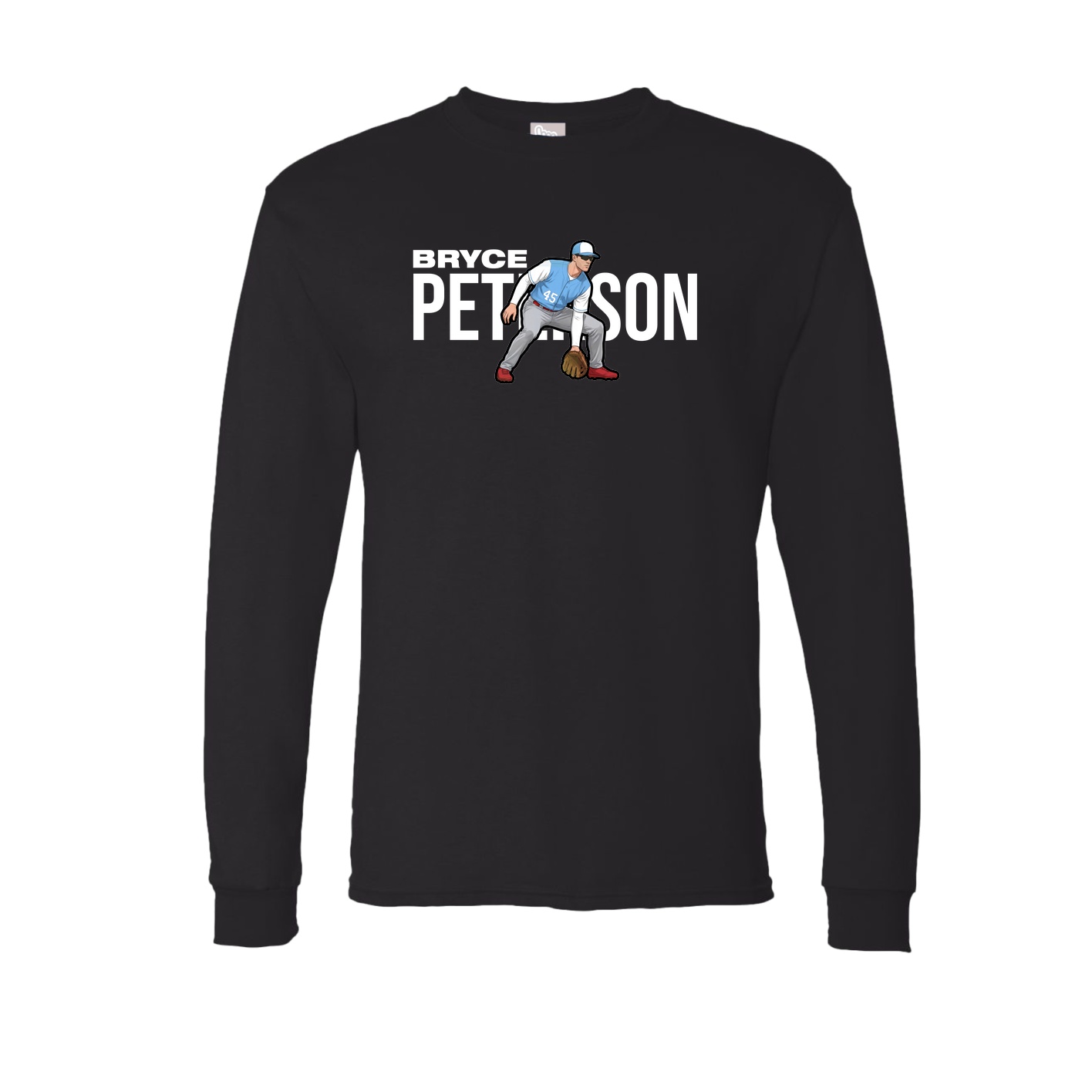 Long Sleeve Tee — Player Name in Black
