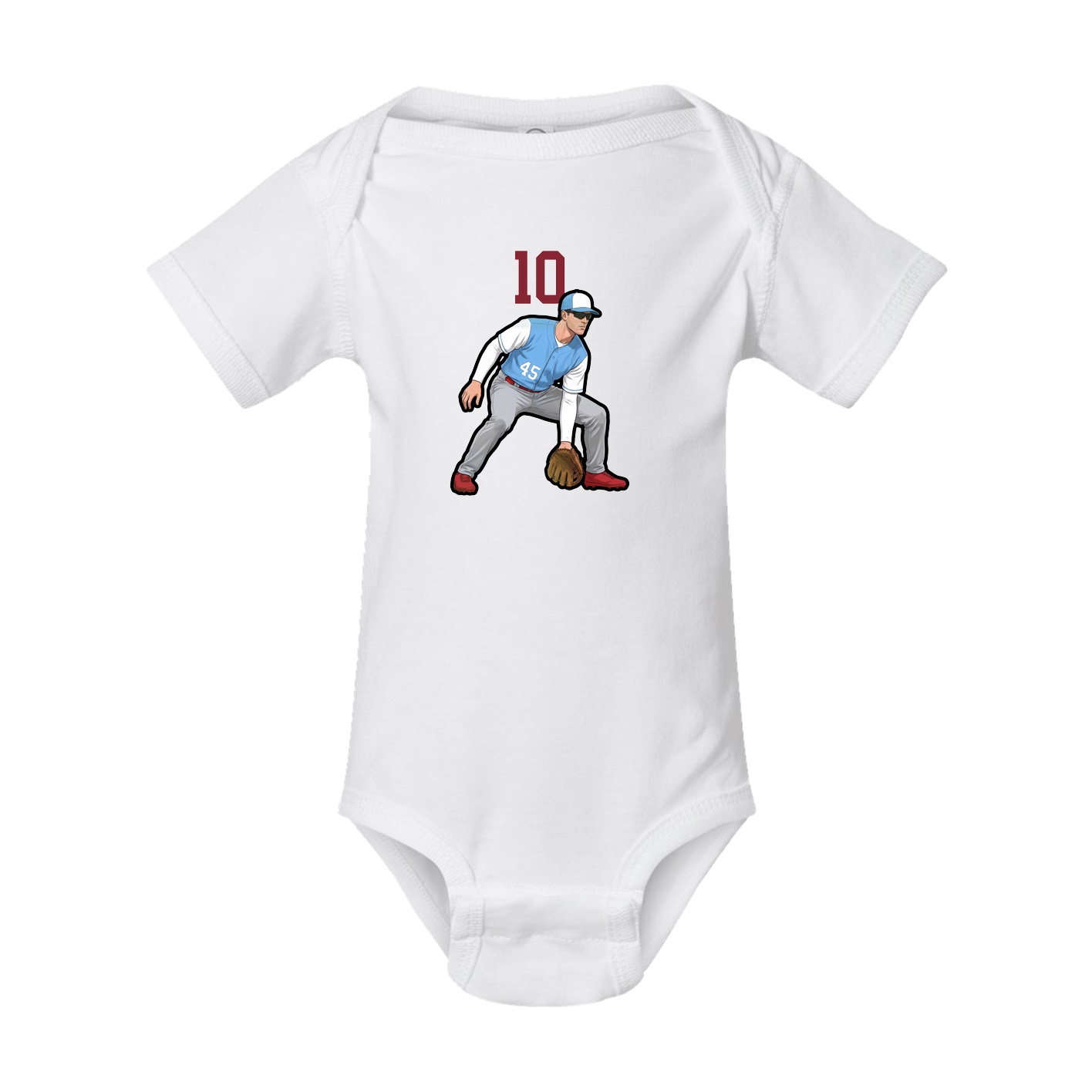Baby Onesie — Number Top in White