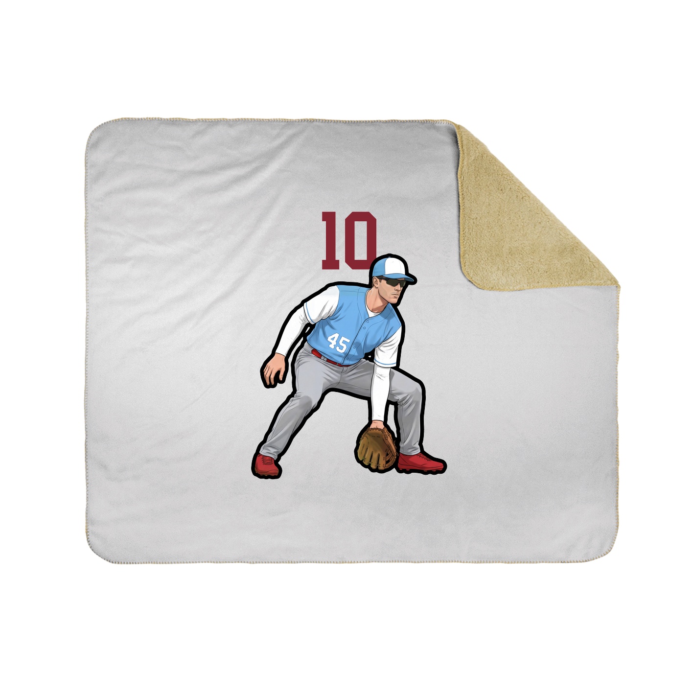 Throw Blanket — Number Top in White