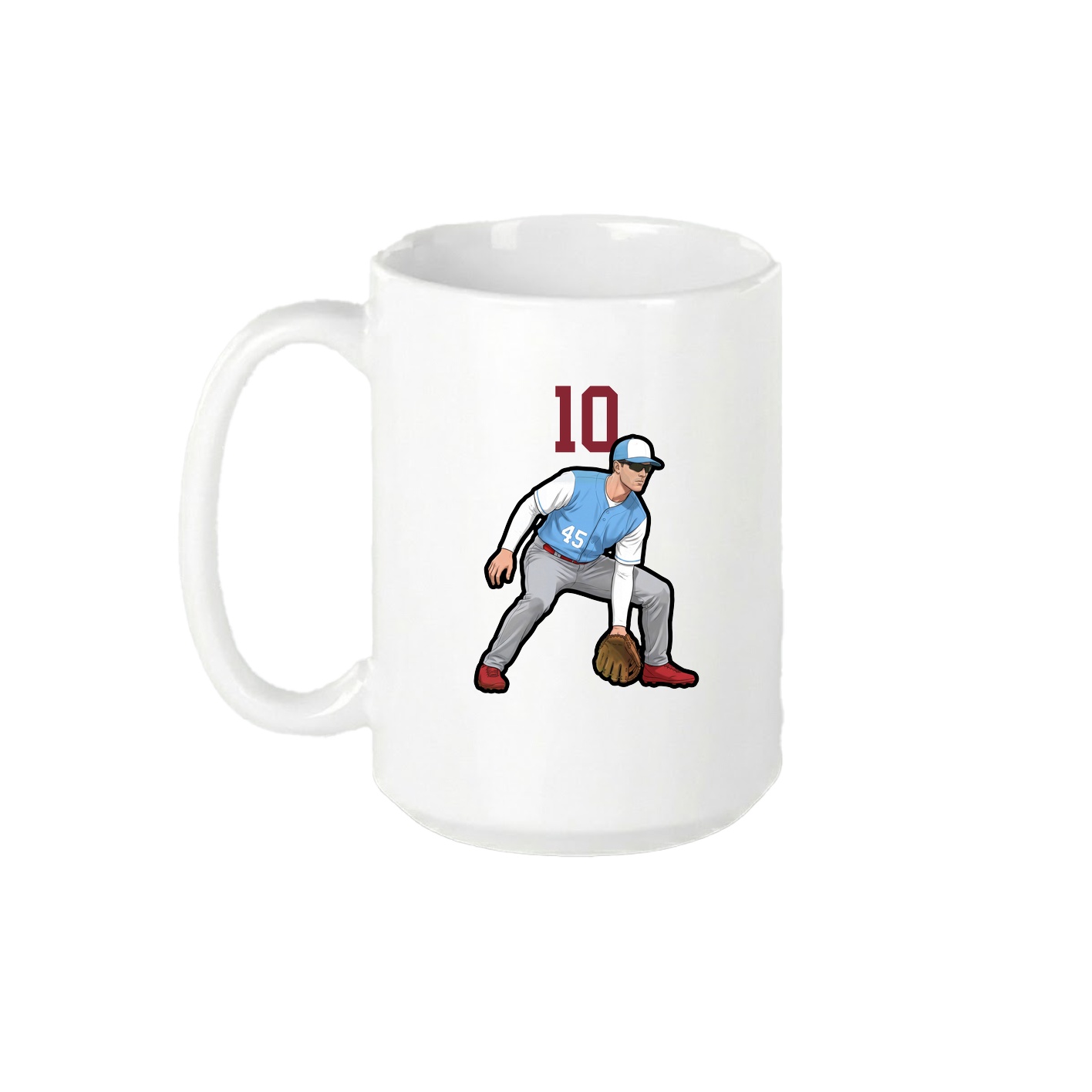 15oz Coffee Mug — Number Top in White