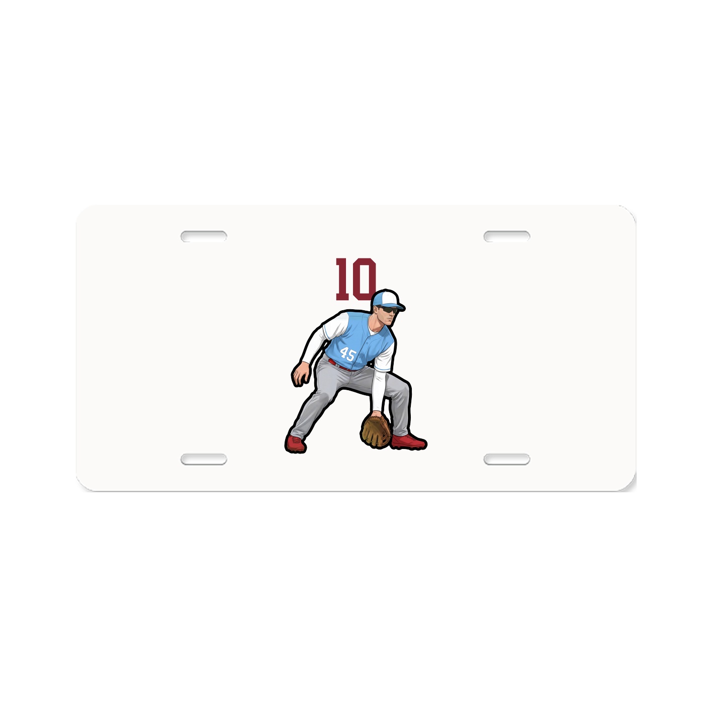 License Plate — Number Top in Classic