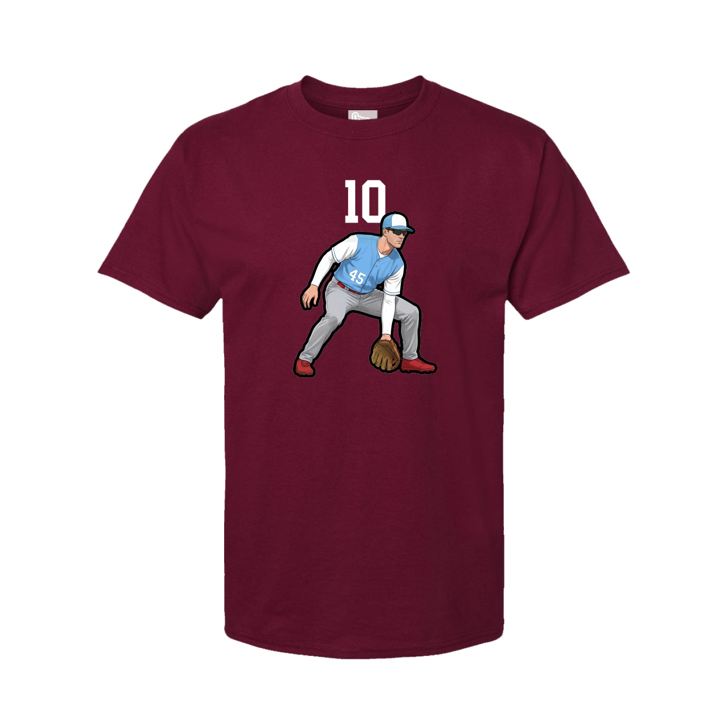 Tee — Number Top in Cardinal