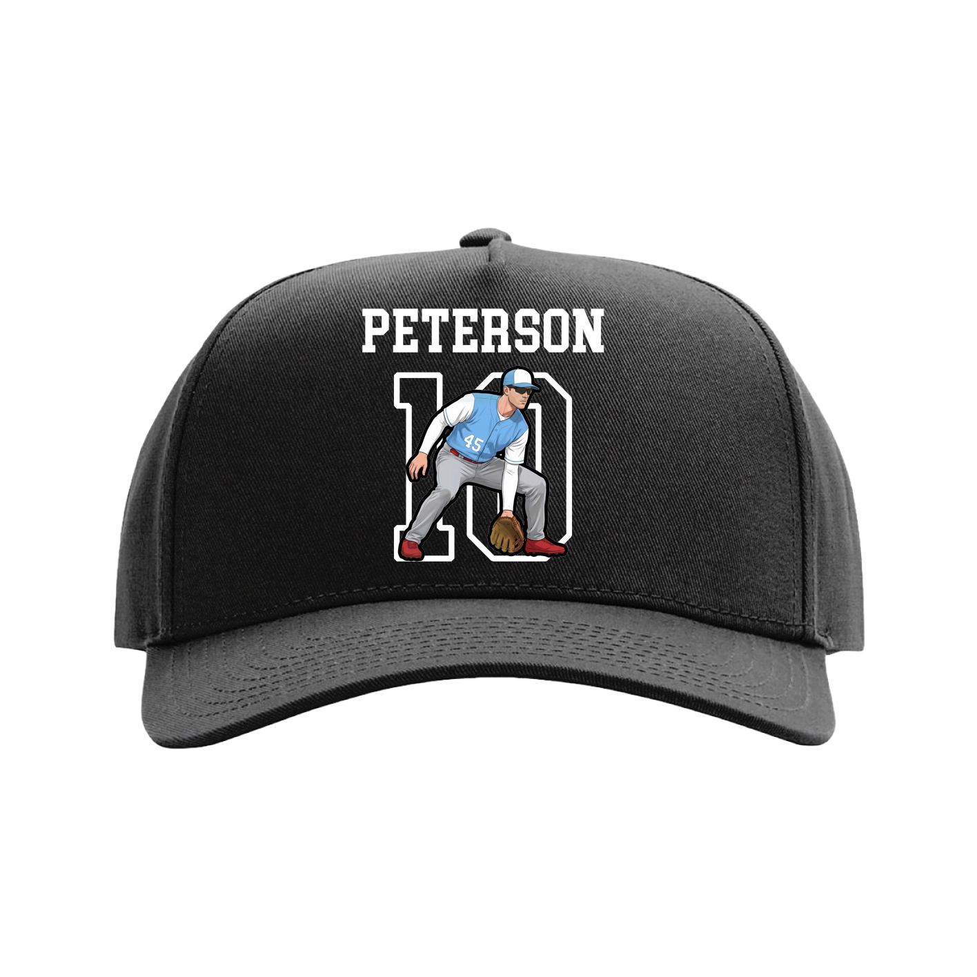Full Fabric Five-Panel Champ Cap — Shirsey in Black