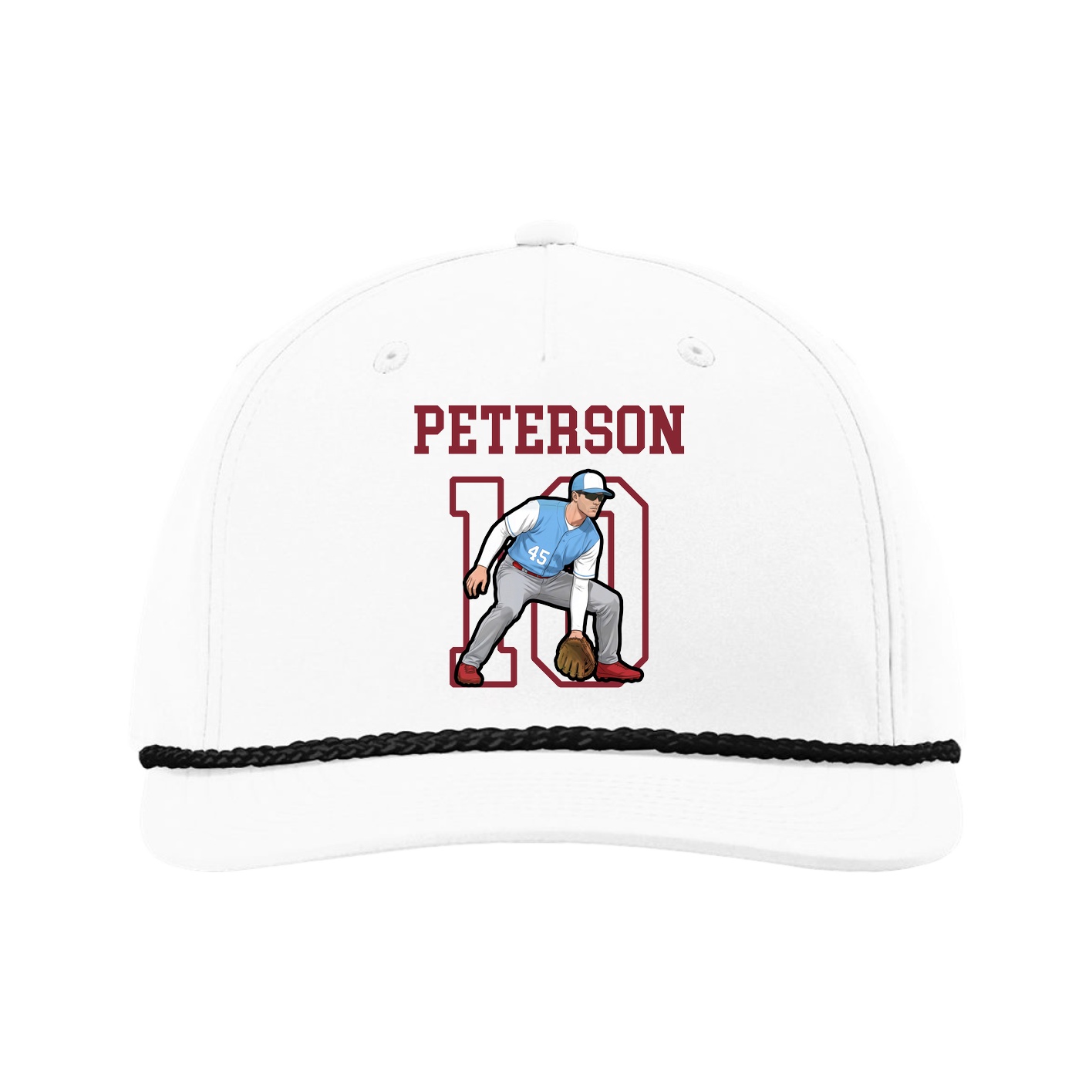 Five-Panel Classic Rope Cap — Shirsey in White