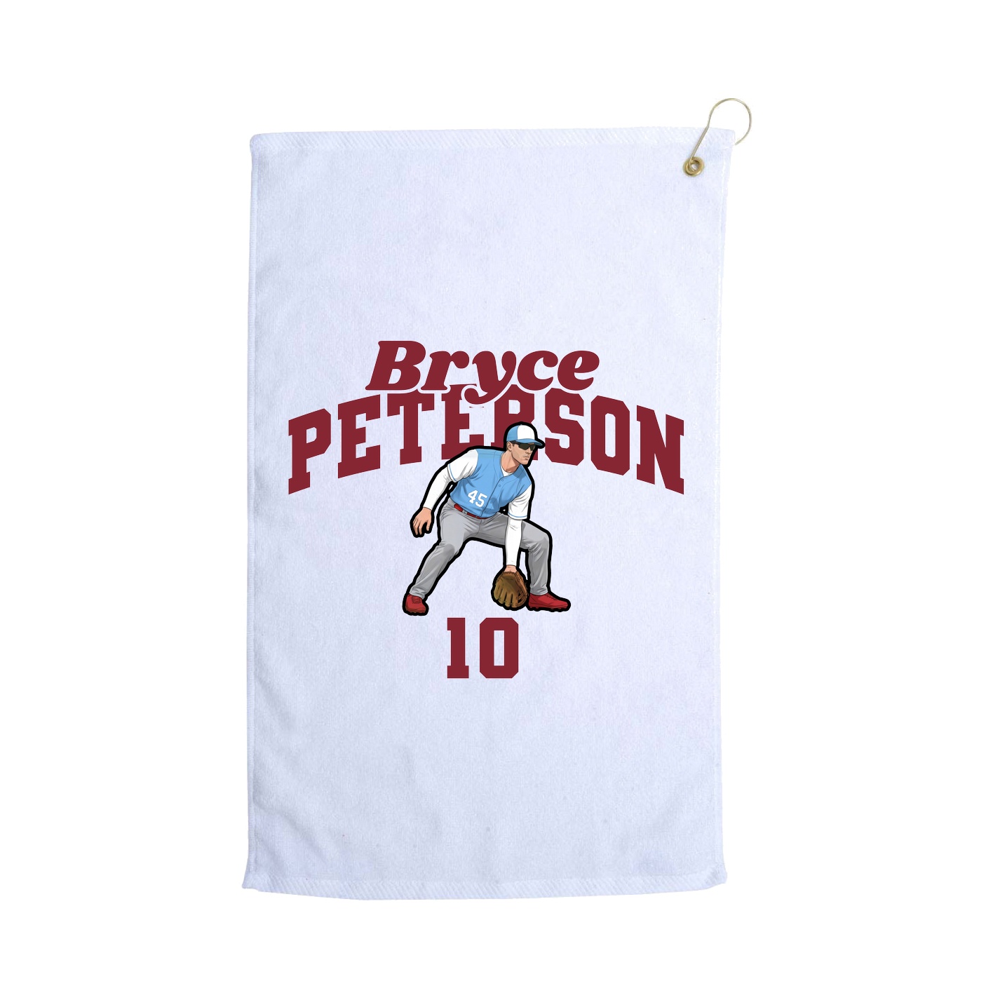 Golf Towel — Signature Arch in White