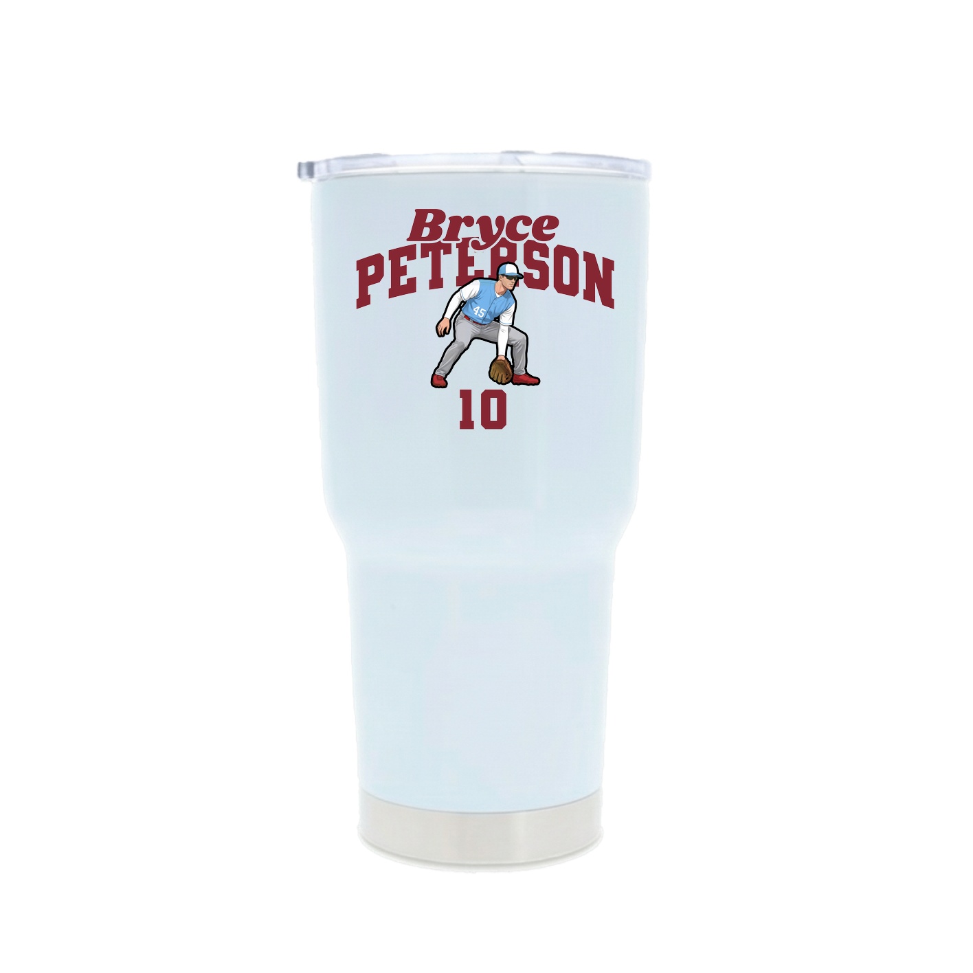 30oz Stainless Steel Tumbler — Signature Arch in White