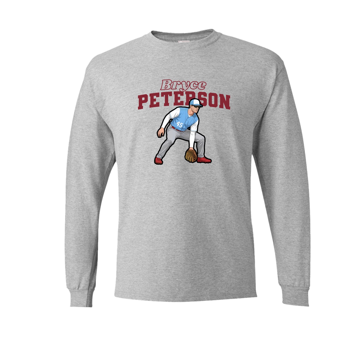 Long Sleeve Tee — Name Arch in Grey