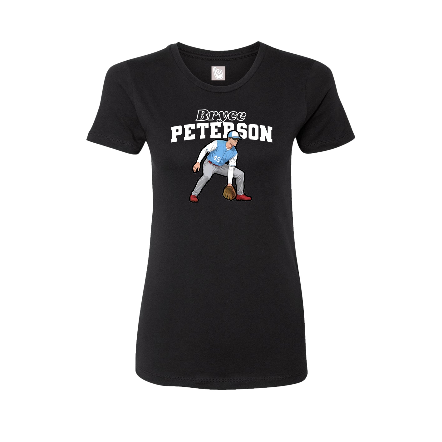Fitted Women's Tee — Name Arch in Black