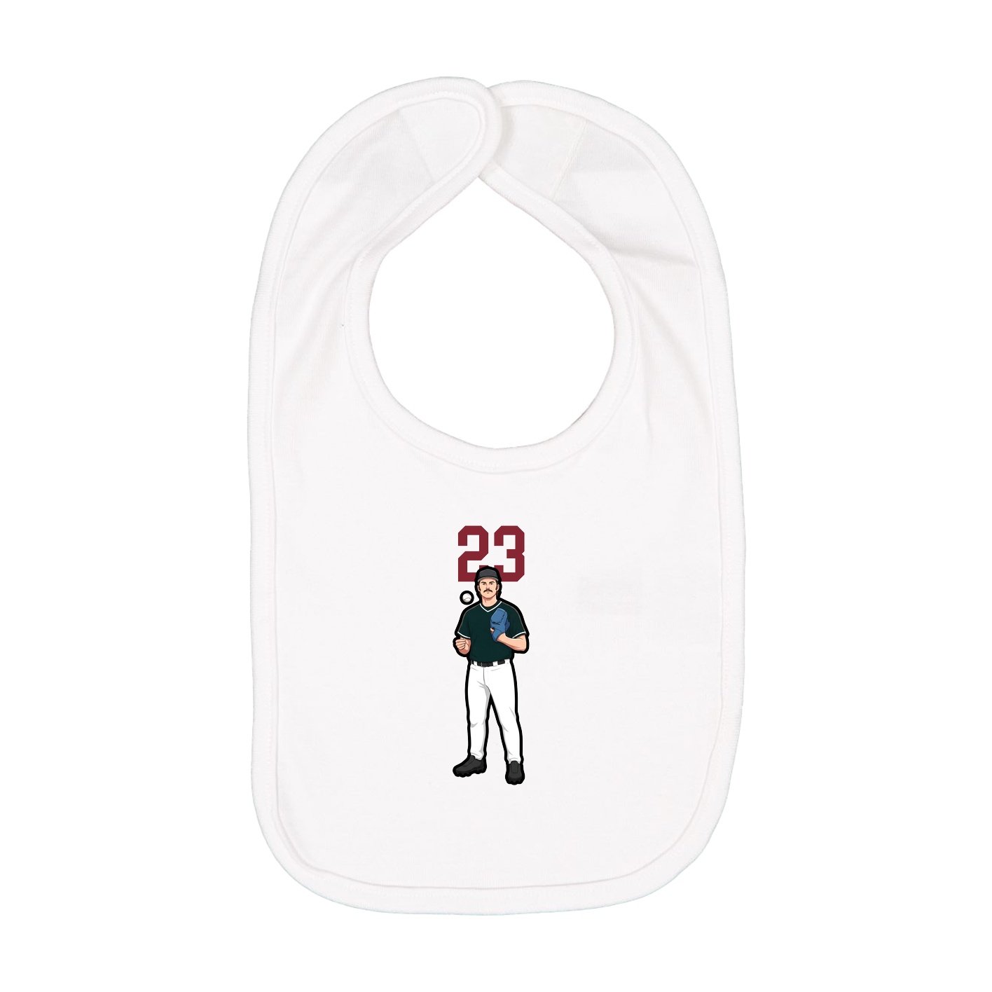 Infant Bib — Number Top in White