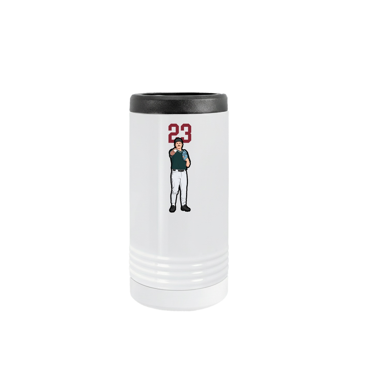Slim Beverage Holder — Number Top in White