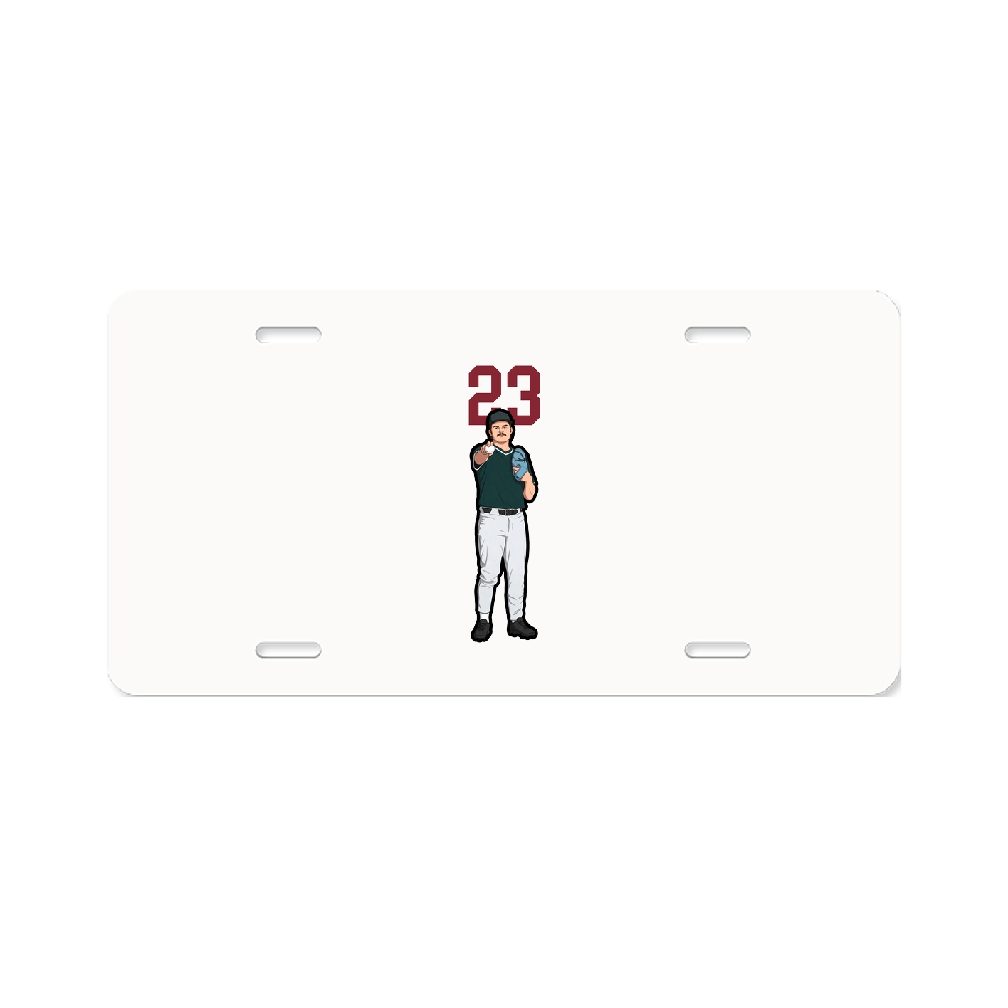 License Plate — Number Top in Classic