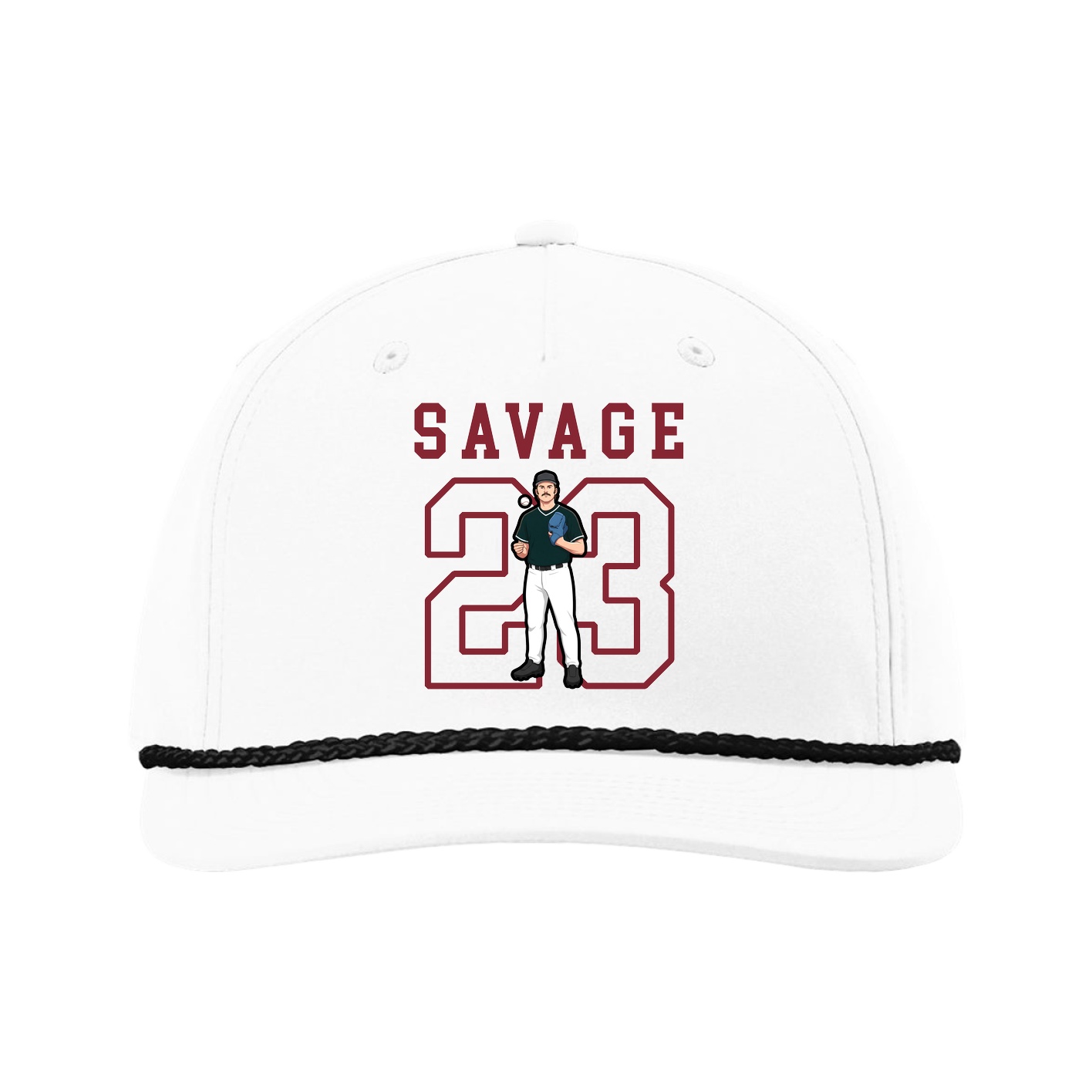 Five-Panel Classic Rope Cap — Shirsey in White