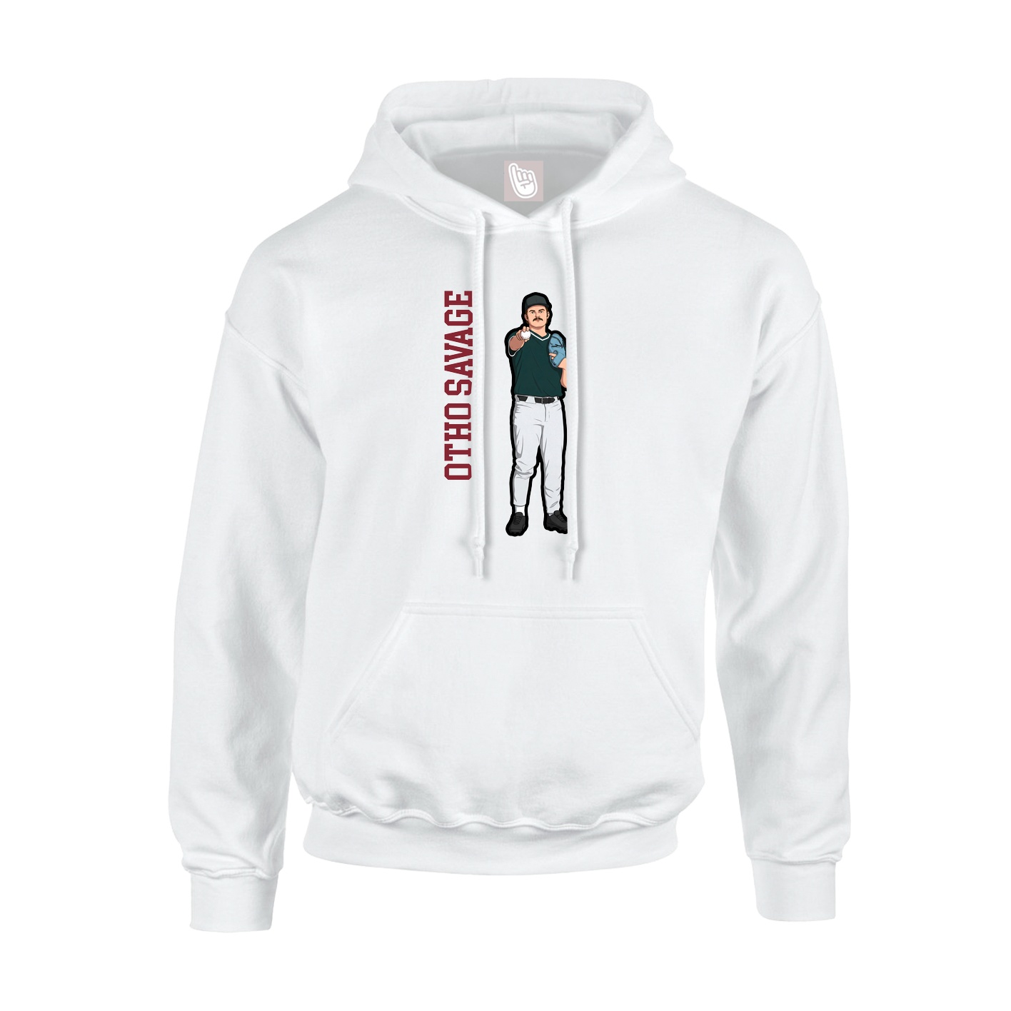 Hoodie — Name Vertical in White