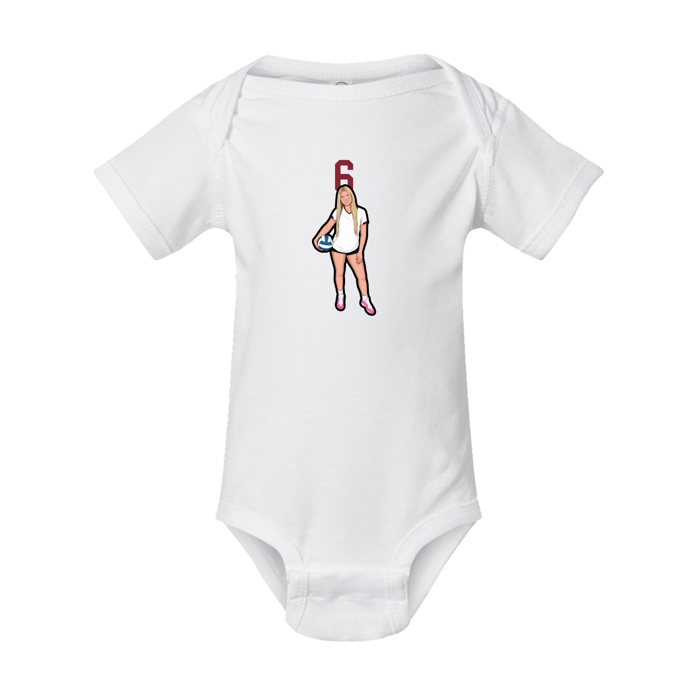Baby Onesie — Number Top in White
