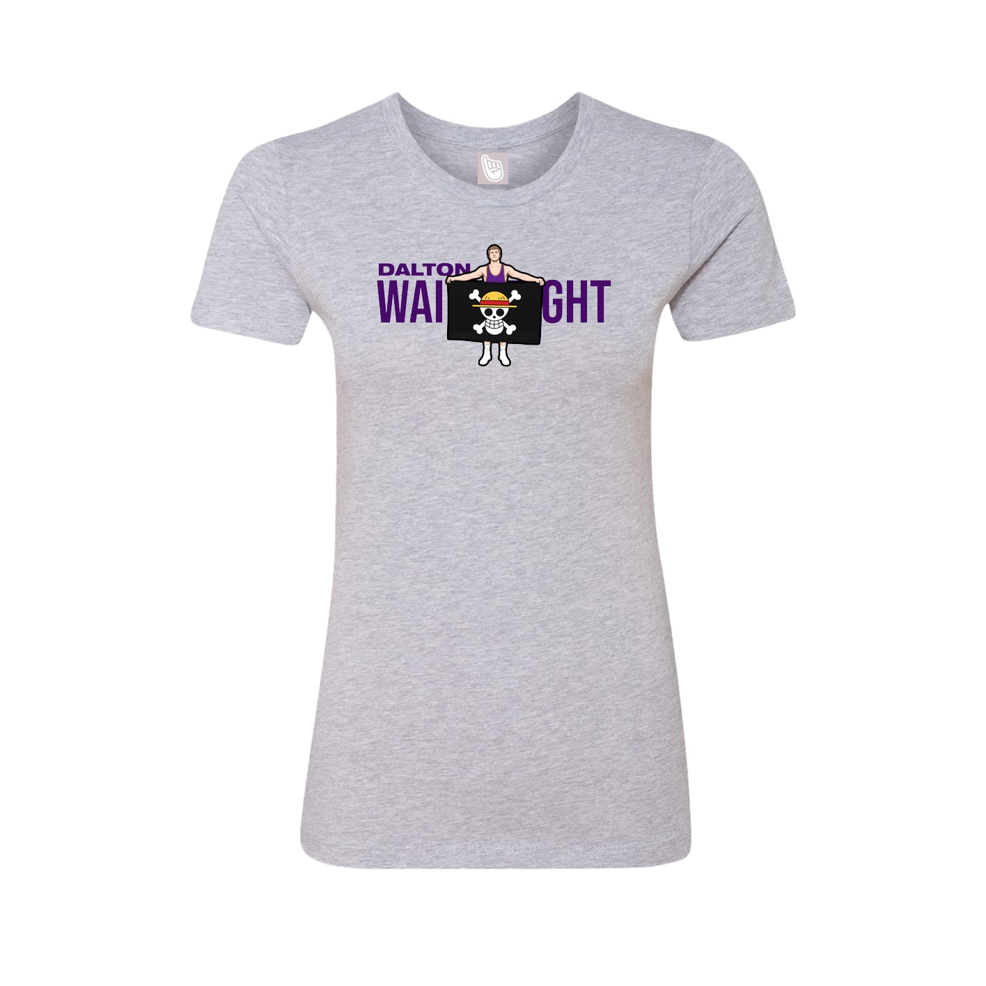 Fitted Women's Tee — Player Name in Grey