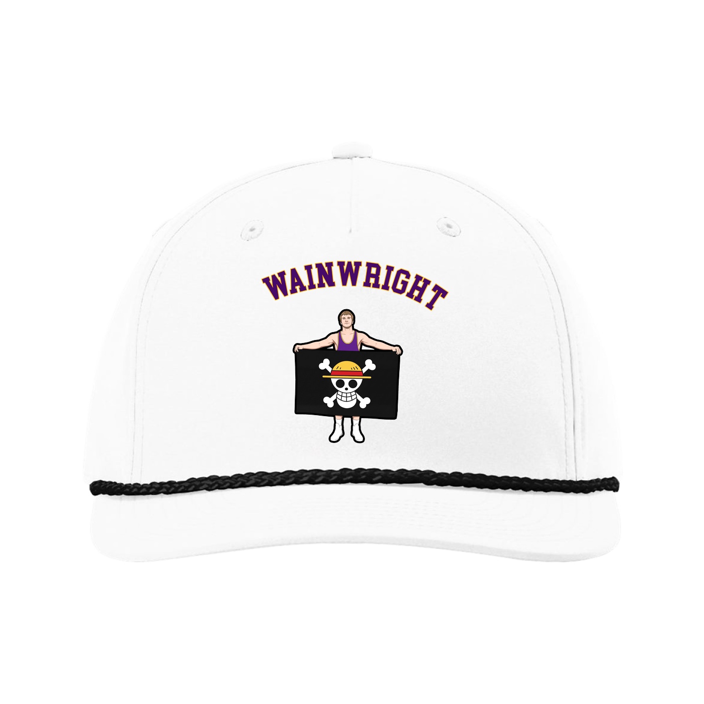 Five-Panel Classic Rope Cap — Shirsey Arch in White