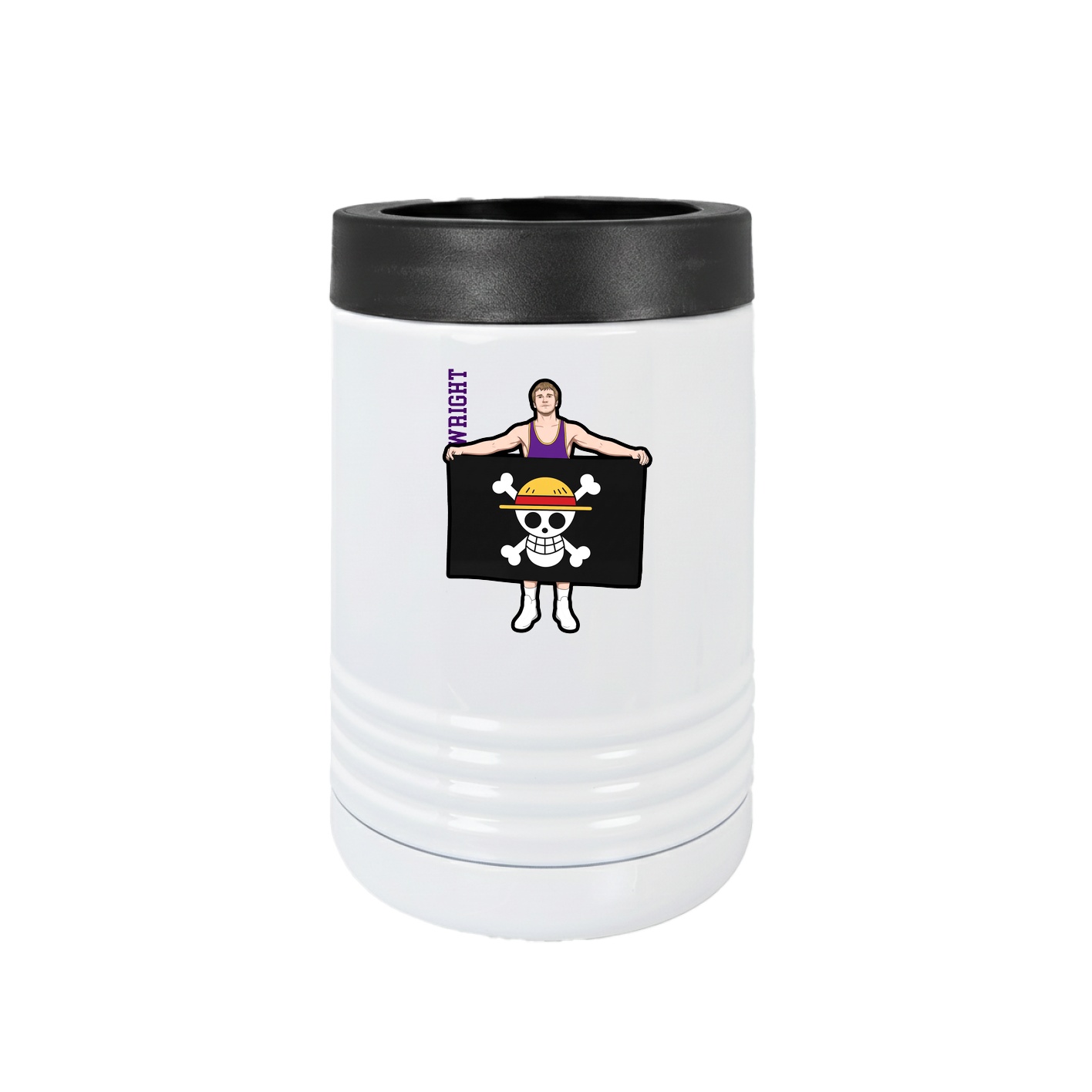 Beverage Holder — Name Vertical in White