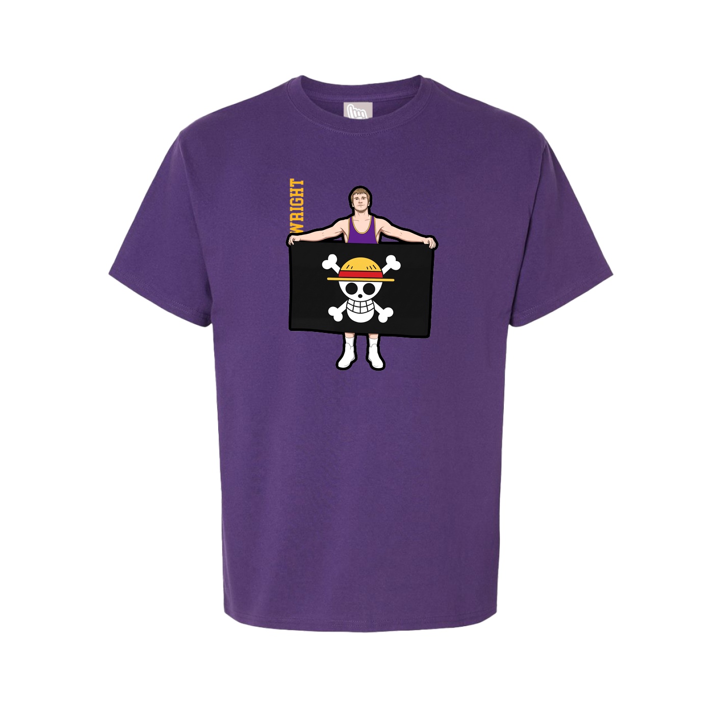 Youth Tee — Name Vertical in Purple