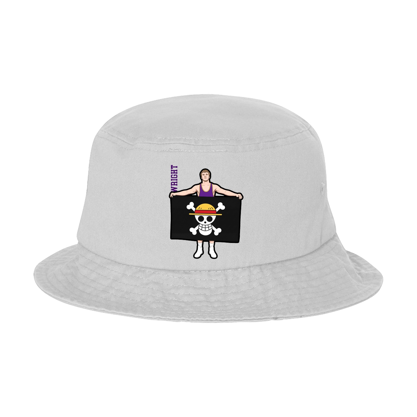 Bucket Cap — Name Vertical in White