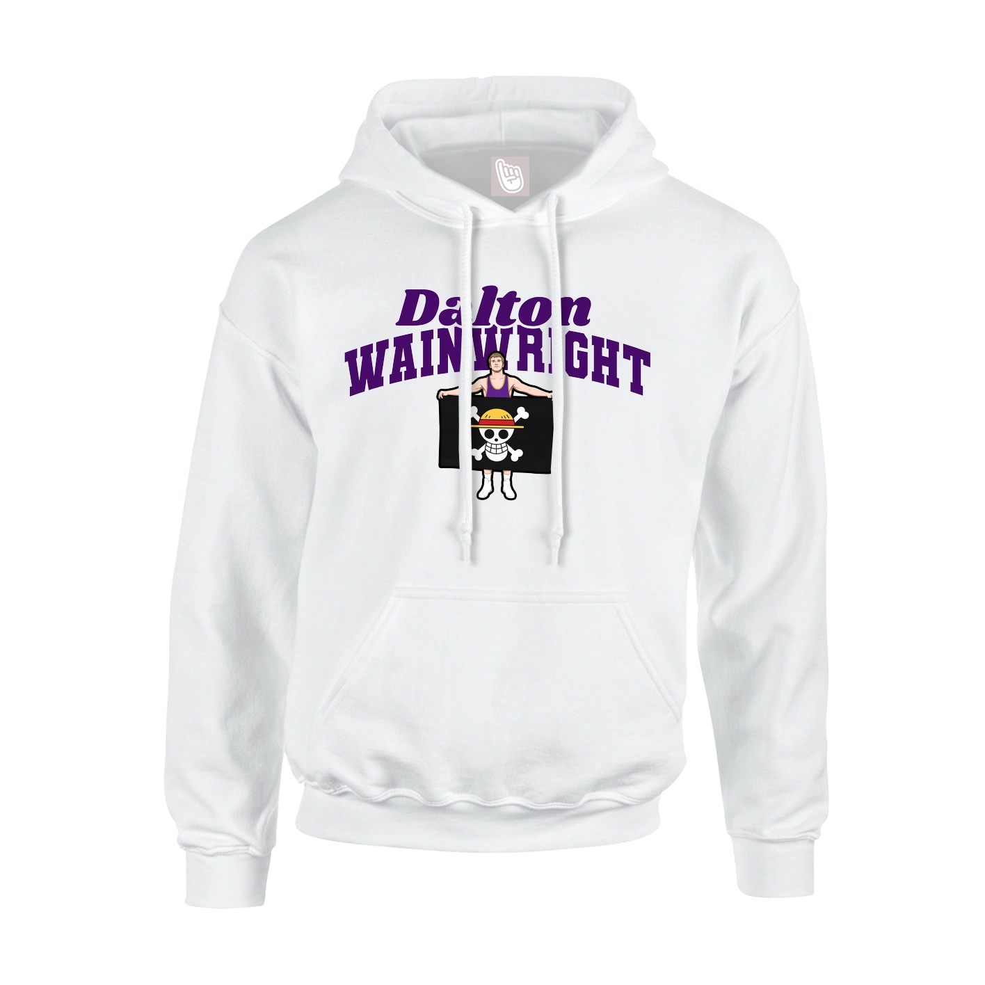 Youth Hoodie — Signature Arch in White