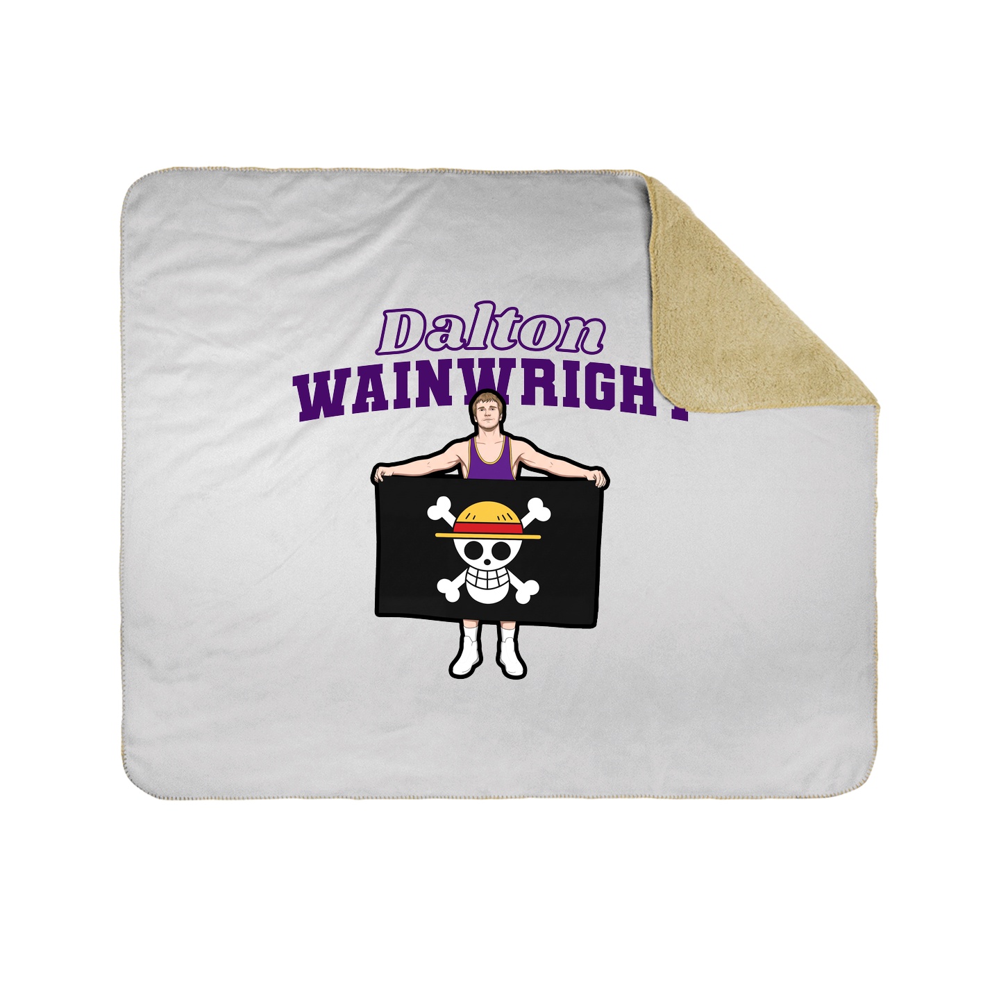 Throw Blanket — Name Arch in White