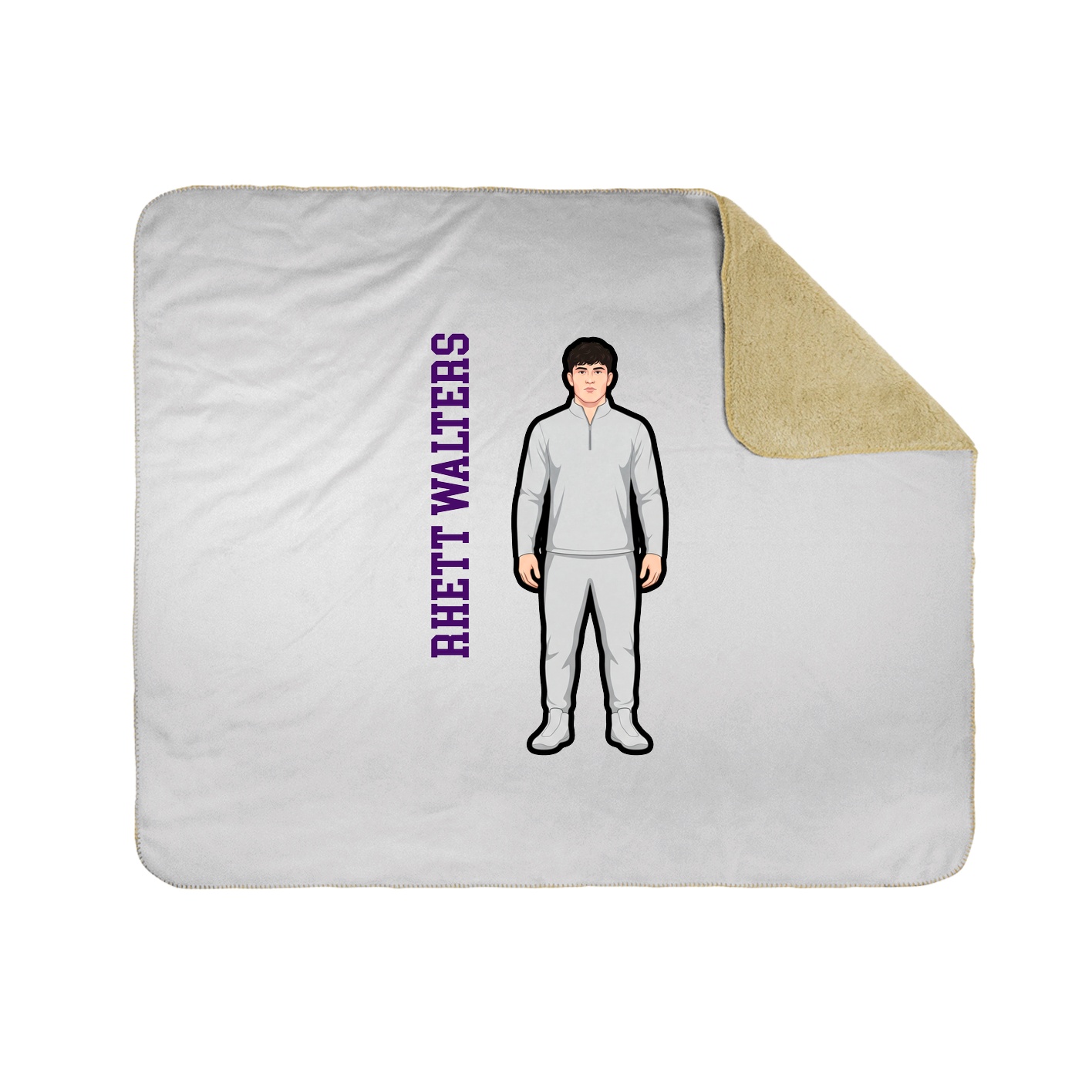 50x60 Sherpa Lined Throw Blanket