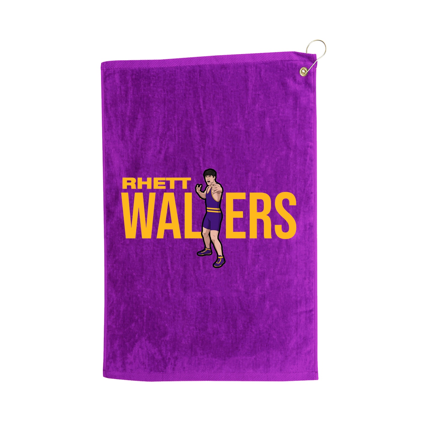 Golf Towel — Player Name in Purple