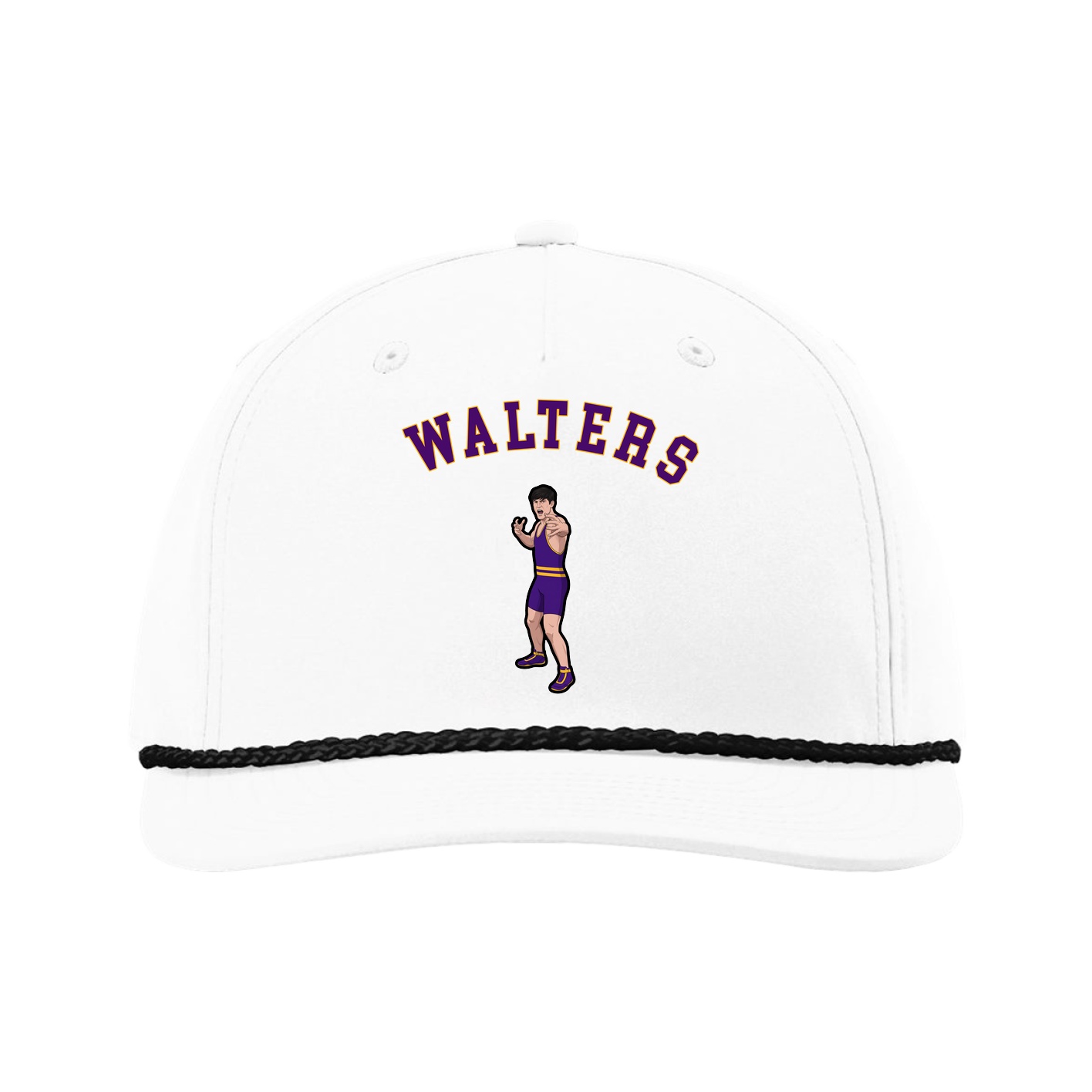 Five-Panel Classic Rope Cap — Shirsey Arch in White