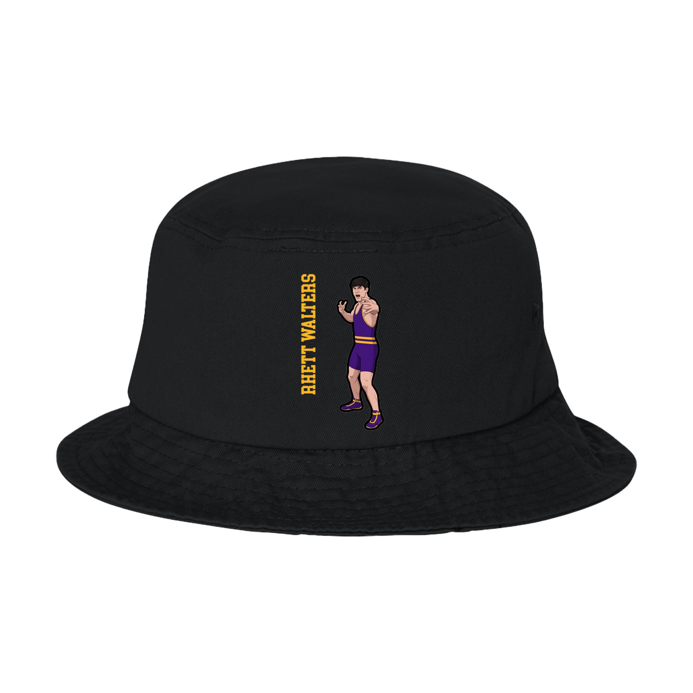 Bucket Cap — Name Vertical in Black