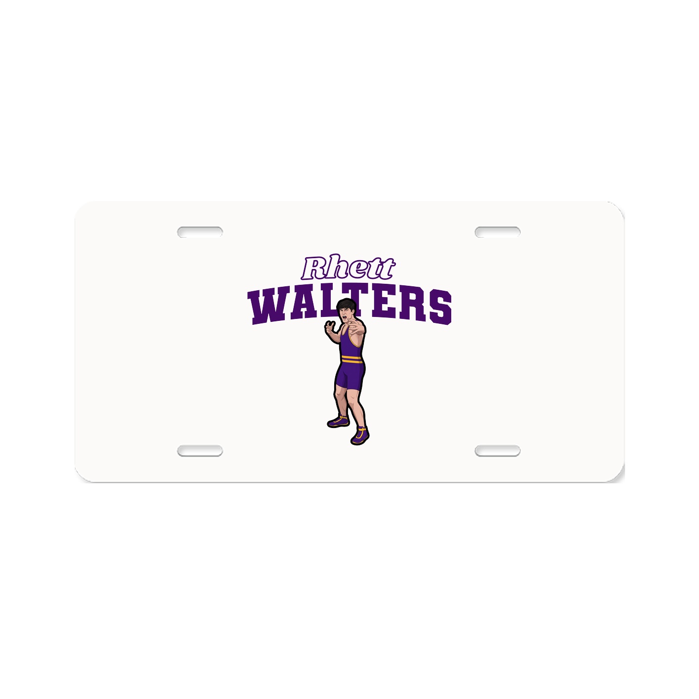 License Plate — Name Arch in Classic