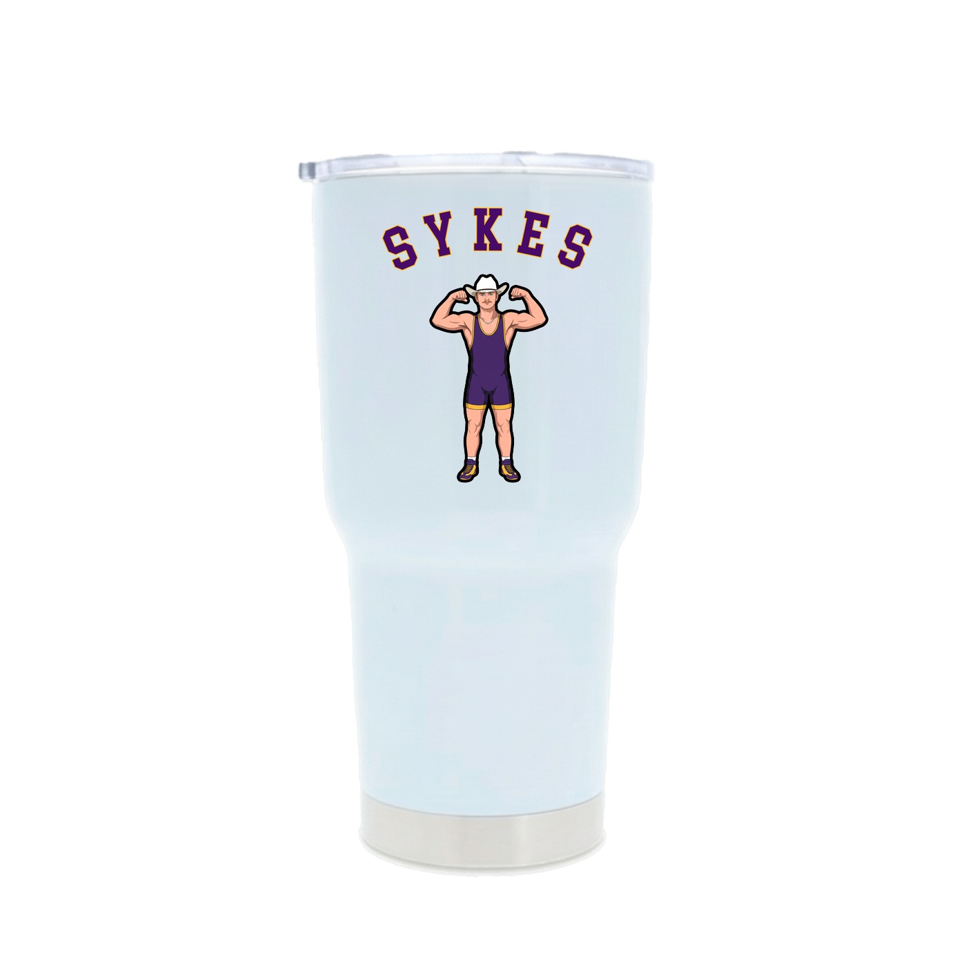 30oz Stainless Steel Tumbler — Shirsey Arch in White