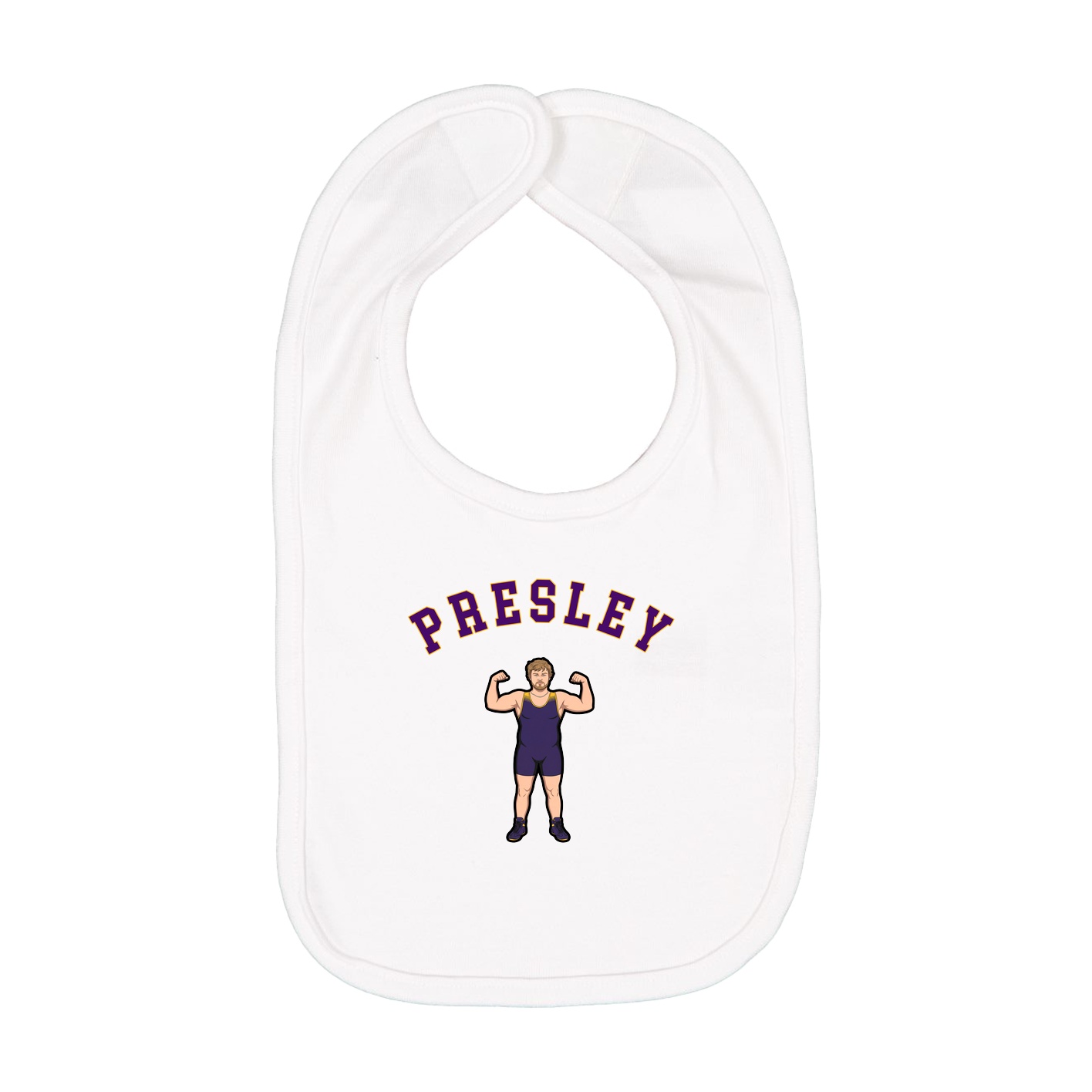 Infant Bib — Shirsey Arch in White