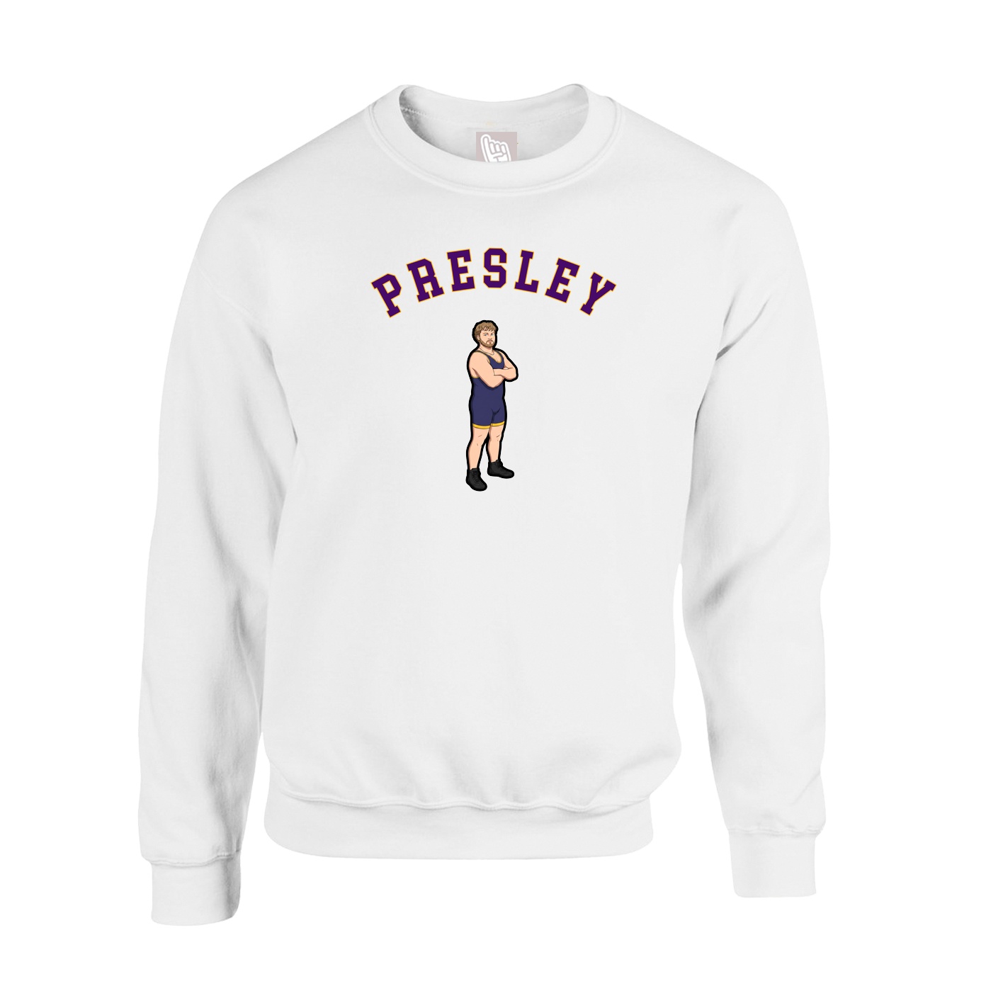 Fleece Crew — Shirsey Arch in White