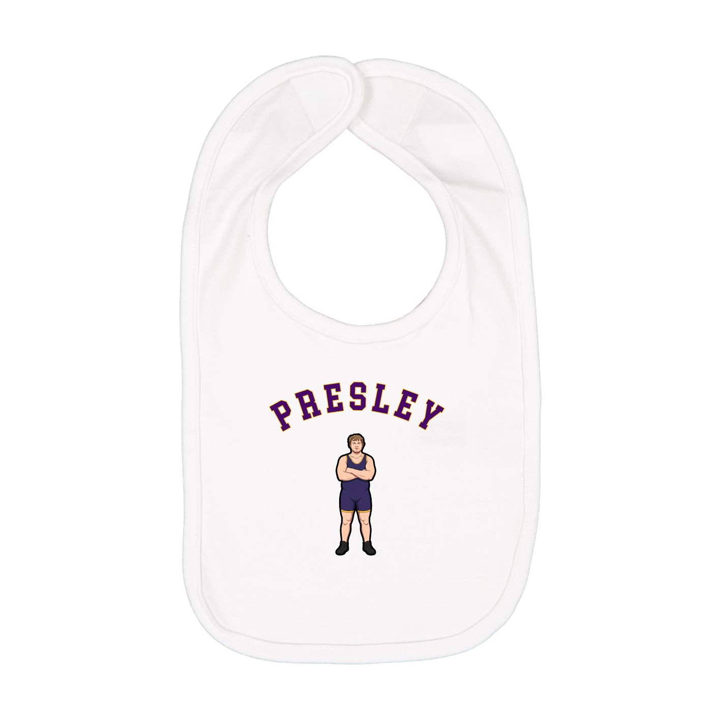 Infant Bib — Shirsey Arch in White