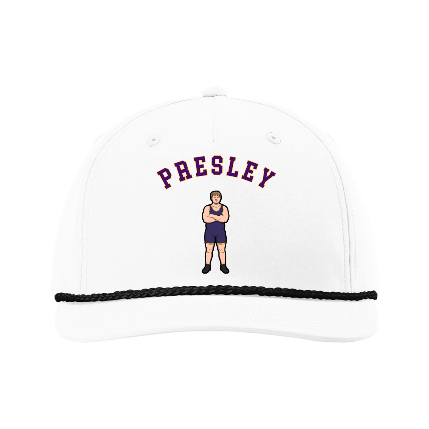 Five-Panel Classic Rope Cap — Shirsey Arch in White
