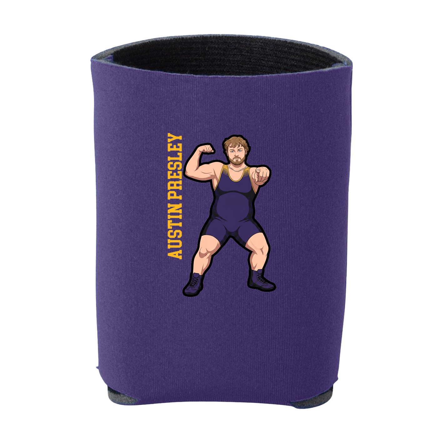 Can Holder — Name Vertical in Purple