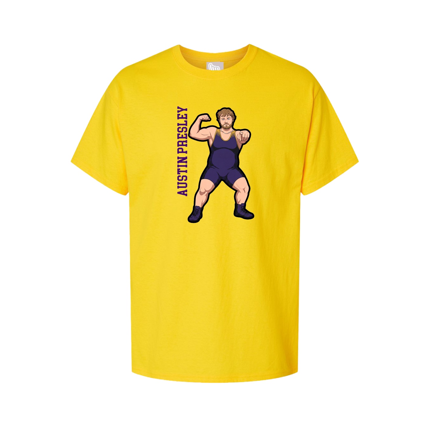Tee — Name Vertical in Gold