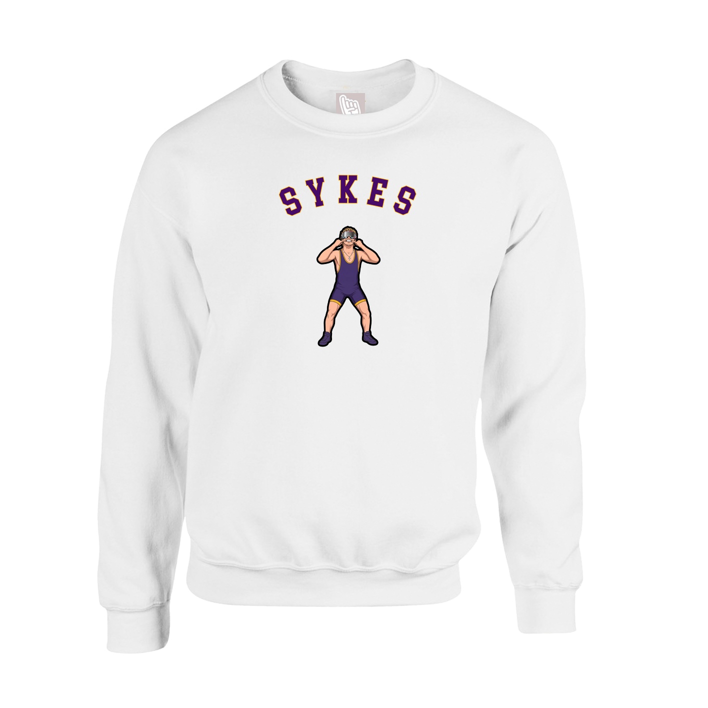 Fleece Crew — Shirsey Arch in White