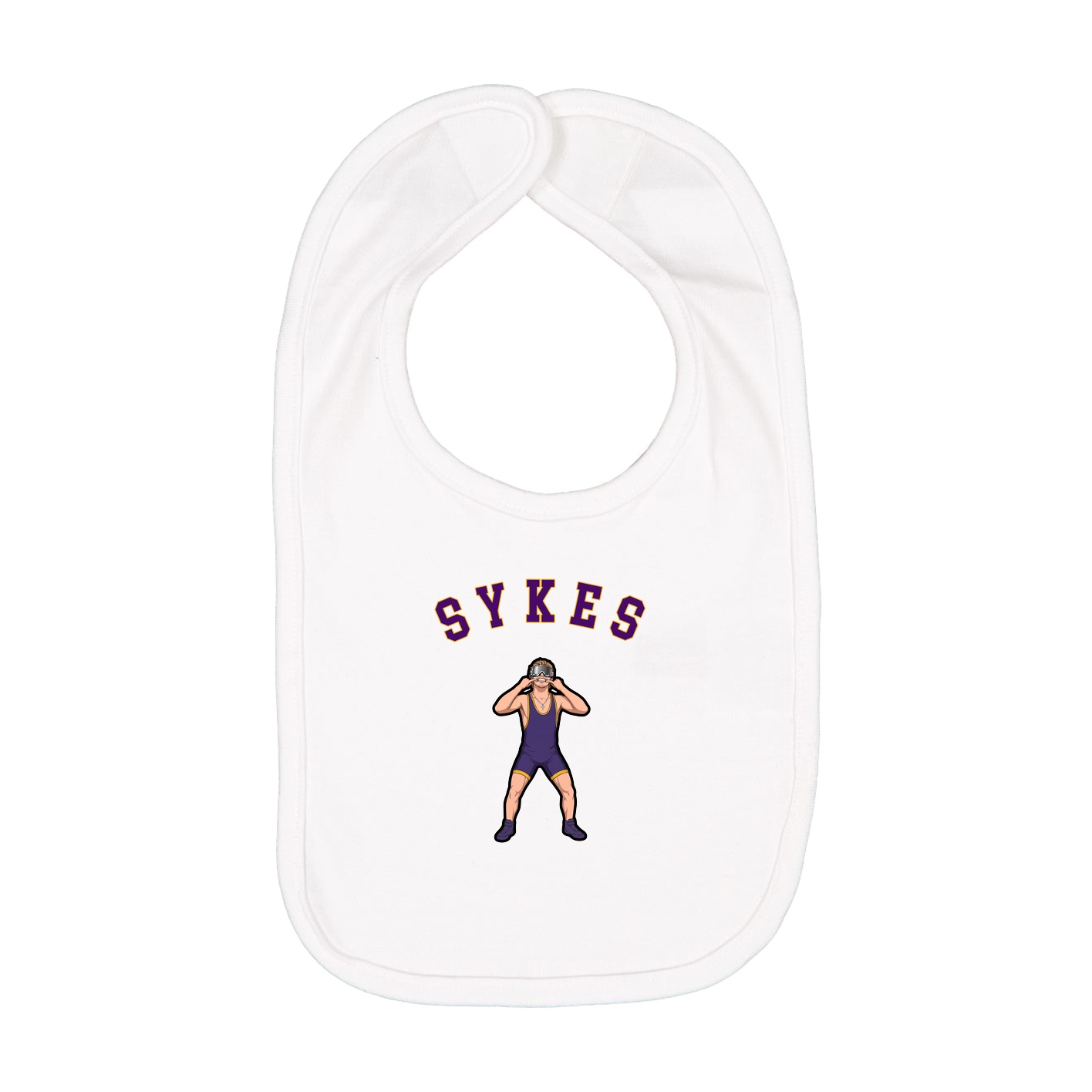 Infant Bib — Shirsey Arch in White