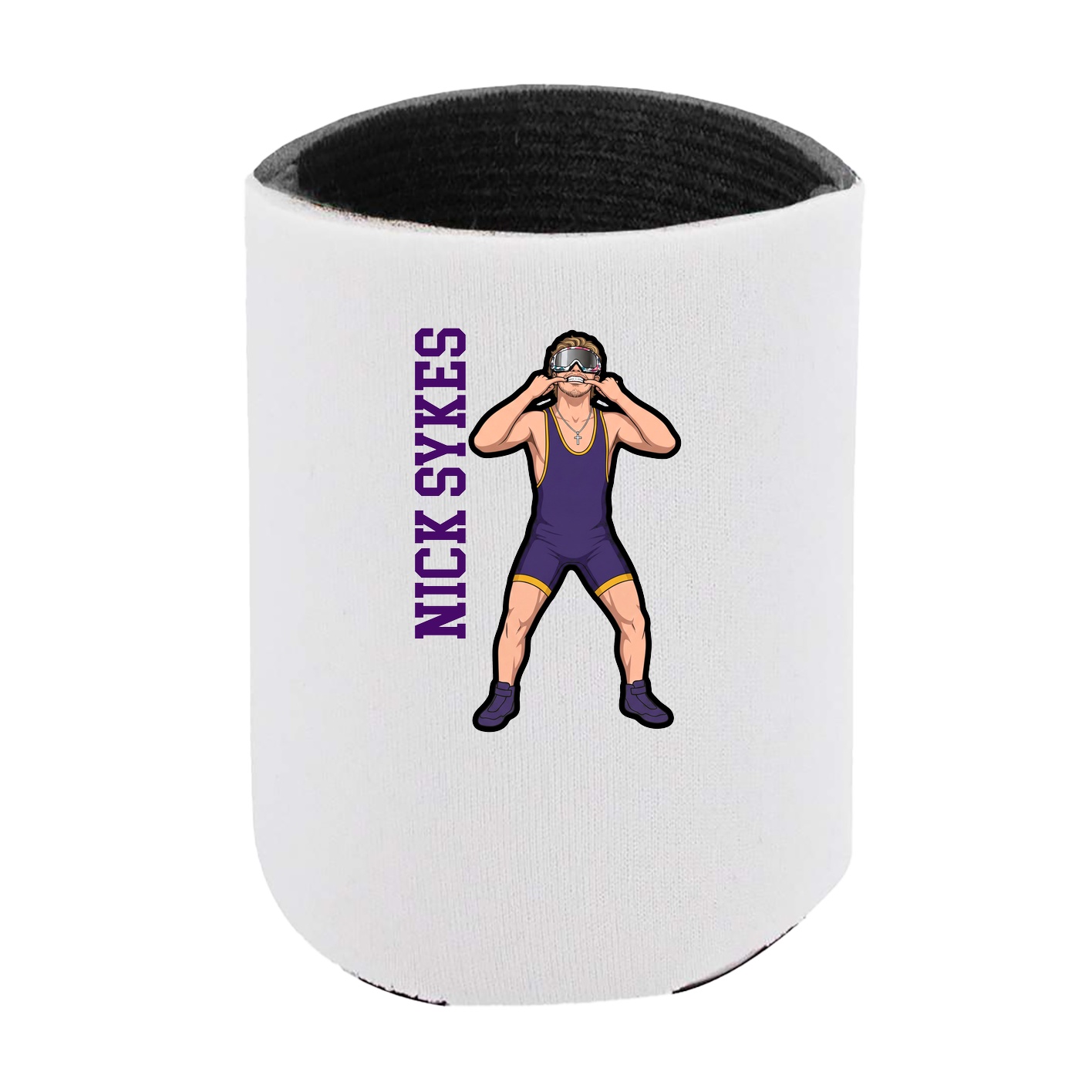 Can Holder — Name Vertical in White