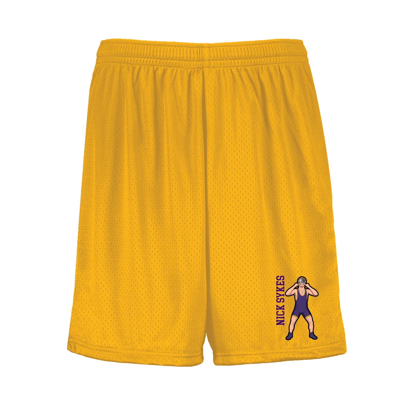 Shorts — Name Vertical in Gold