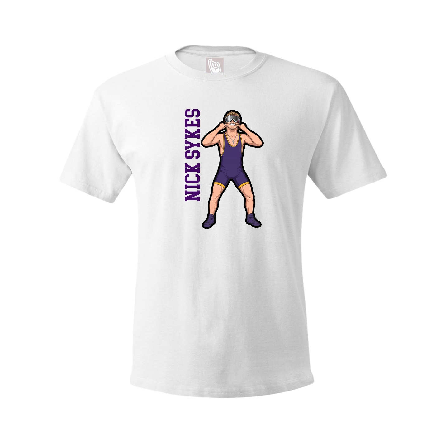 Tee — Name Vertical in White