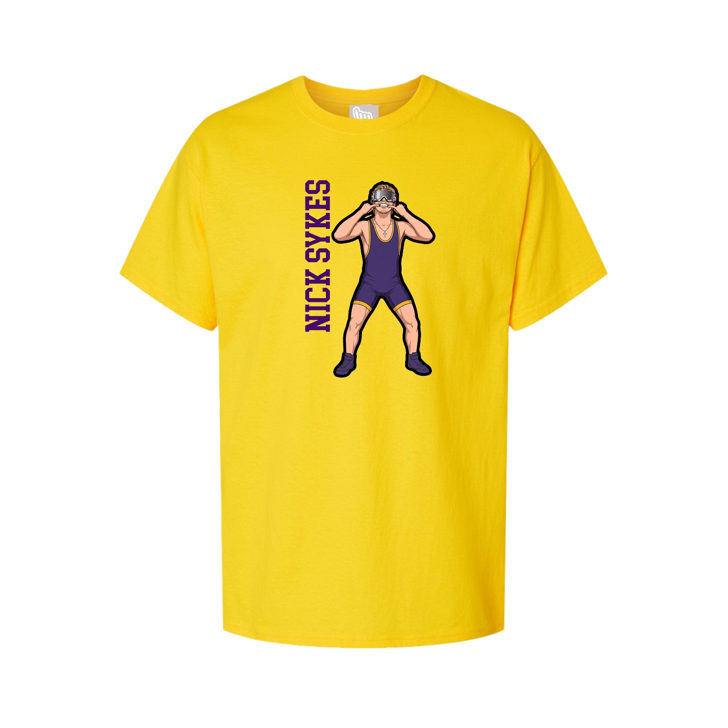Youth Tee — Name Vertical in Gold