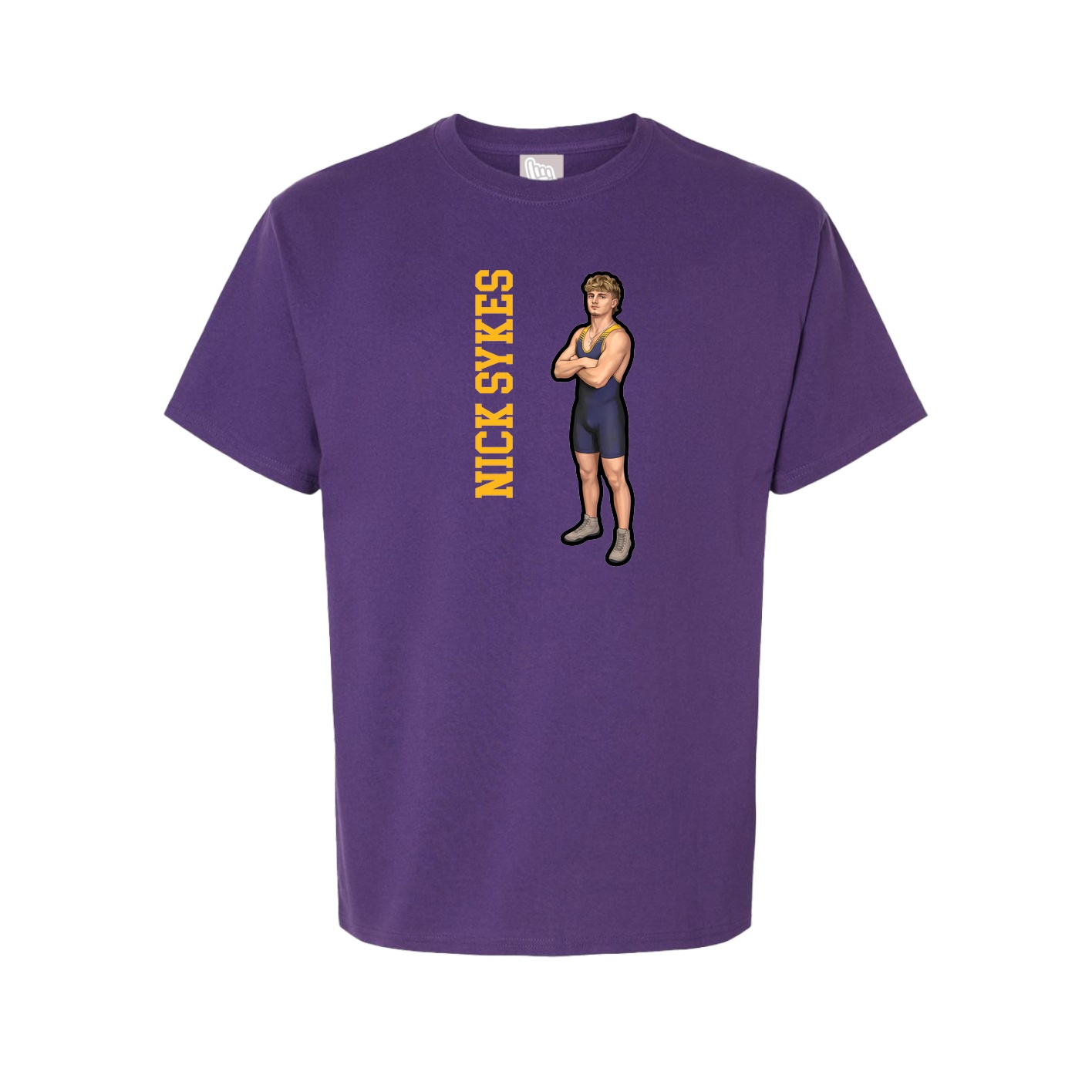 Tee — Name Vertical in Purple